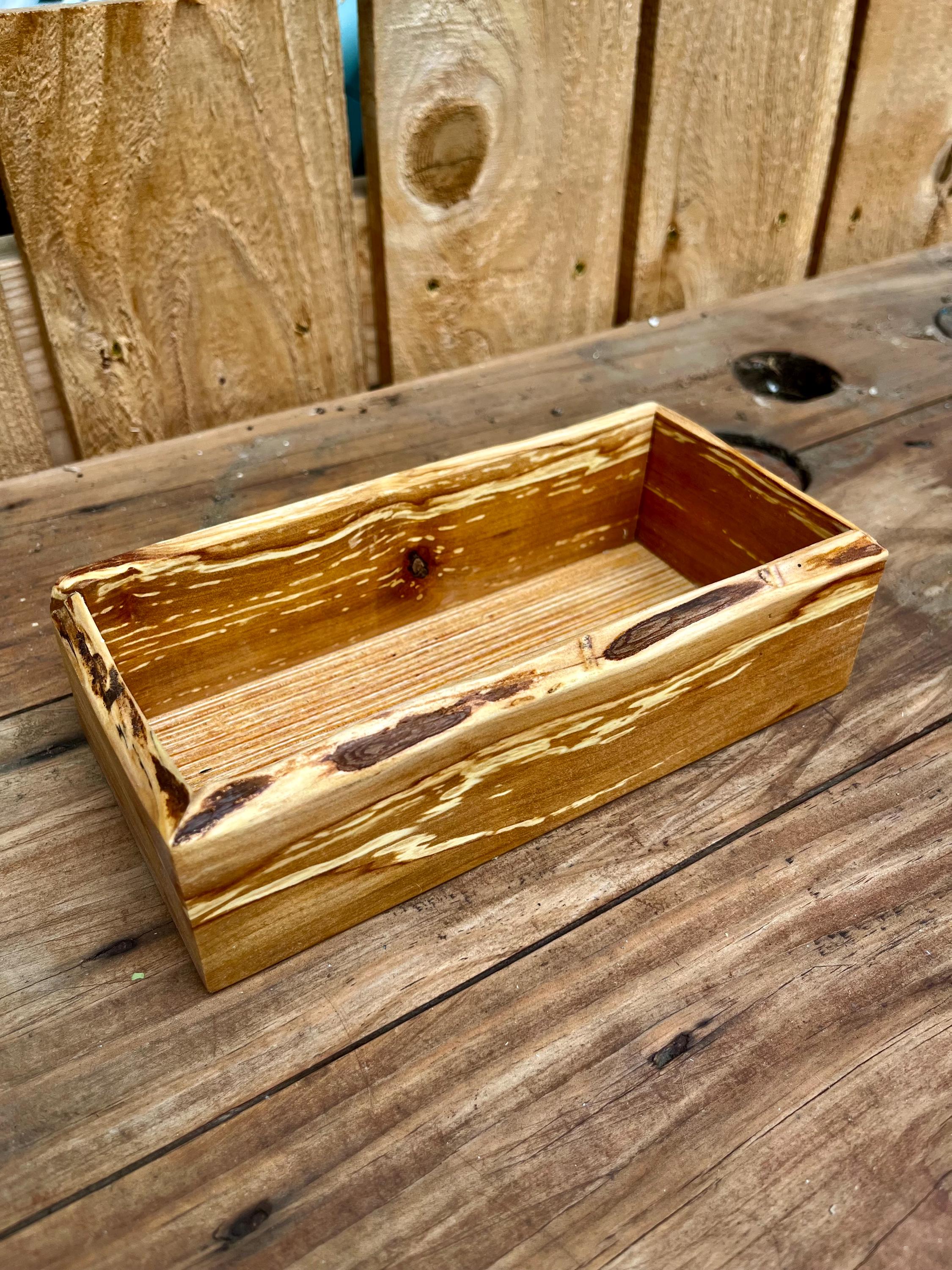 Rustic Live-Edge Jewelry Tray | Apple Wood Ring Dish | Handmade Wooden Catchall for Keepsakes