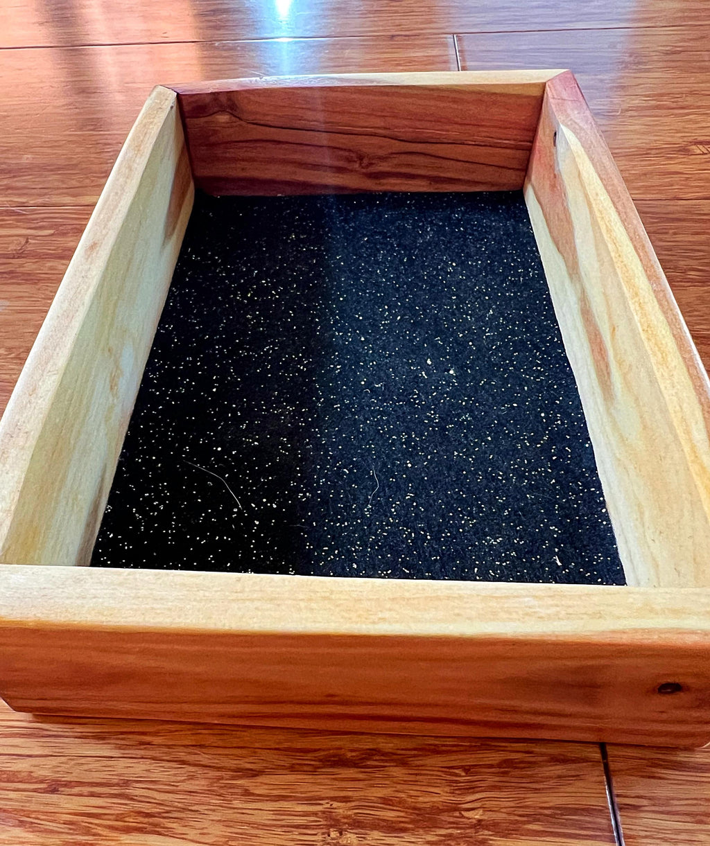Live-Edge Yellow Plum Wood Jewelry Tray: Handmade Wooden Catchall