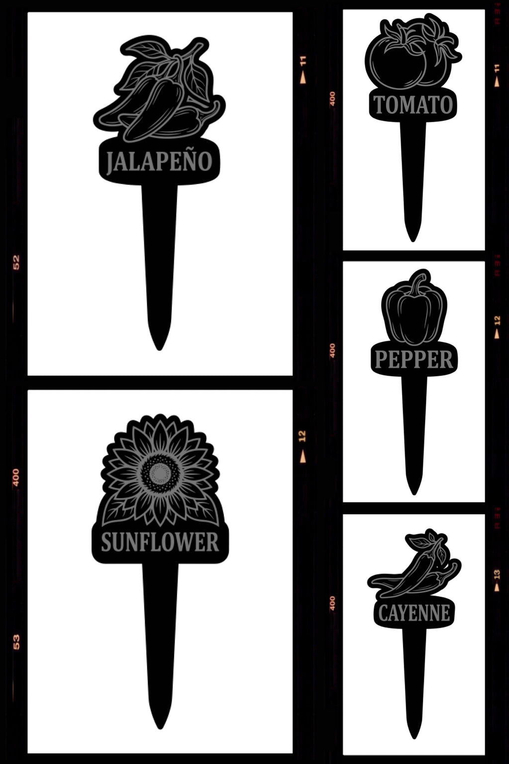Handcrafted Engraved Wooden Garden Markers