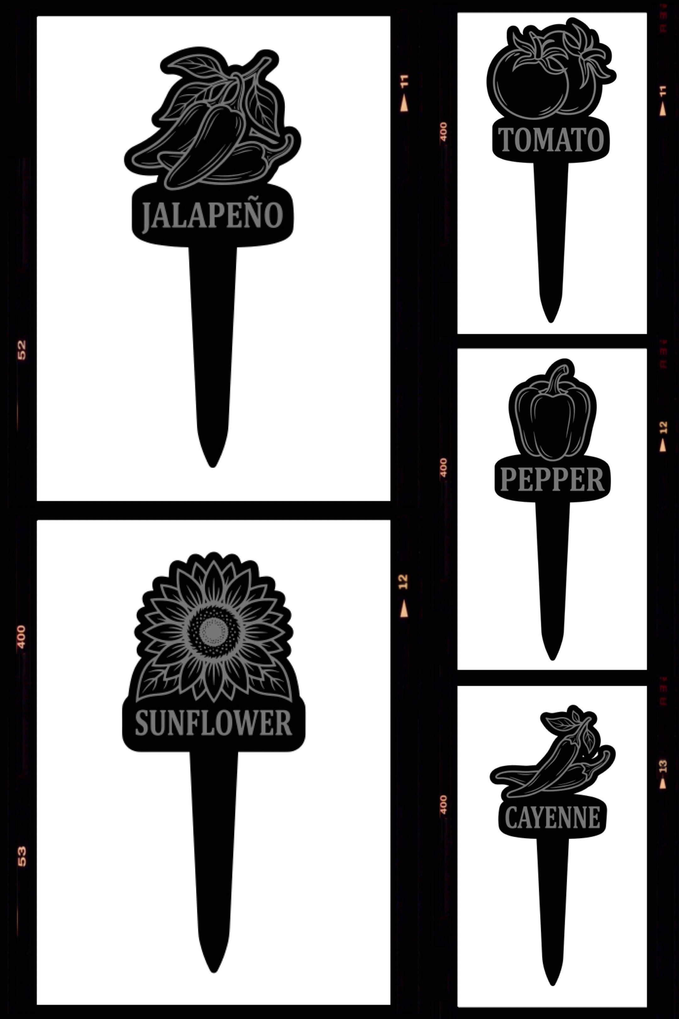 Handcrafted Engraved Wooden Garden Markers