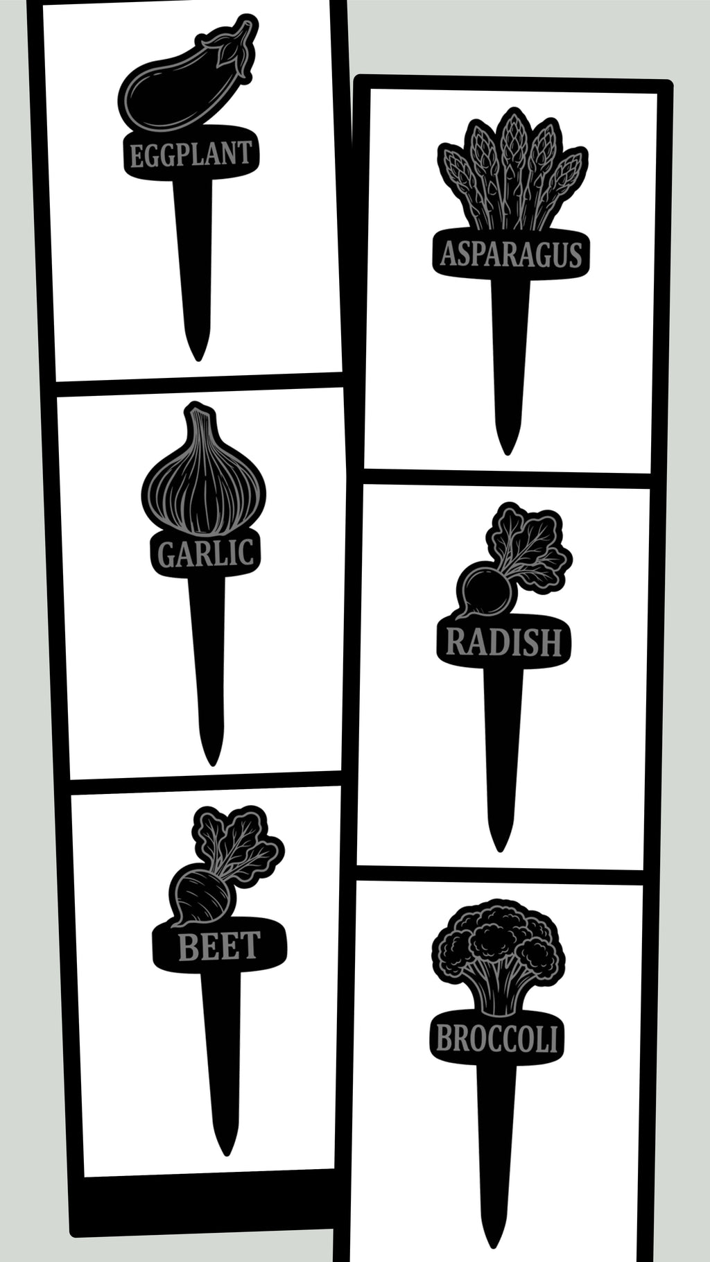 Handcrafted Engraved Wooden Garden Markers