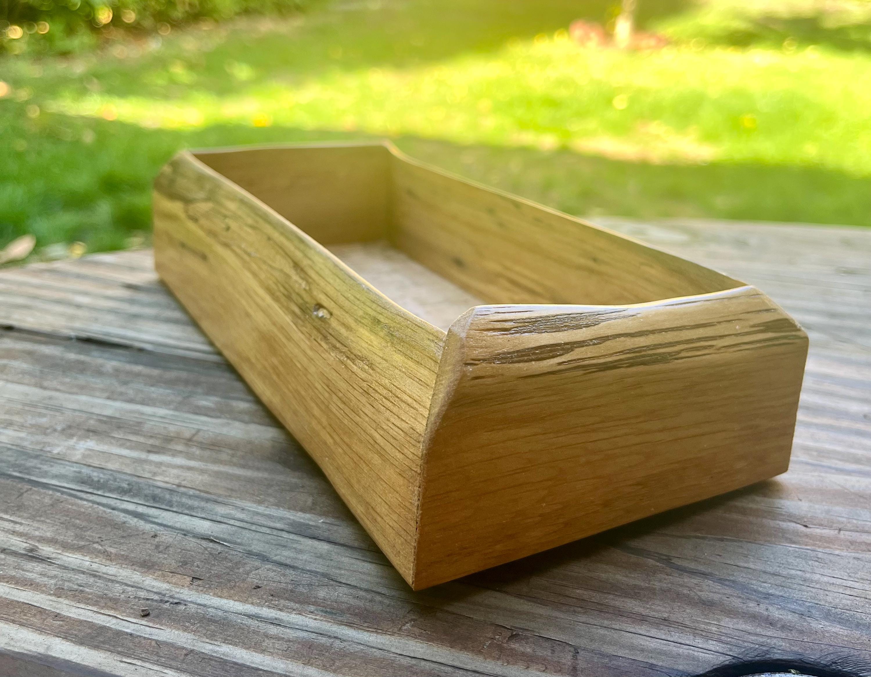 Live Edge Purple Plum Wood Jewelry Tray | Handmade Rustic Decor