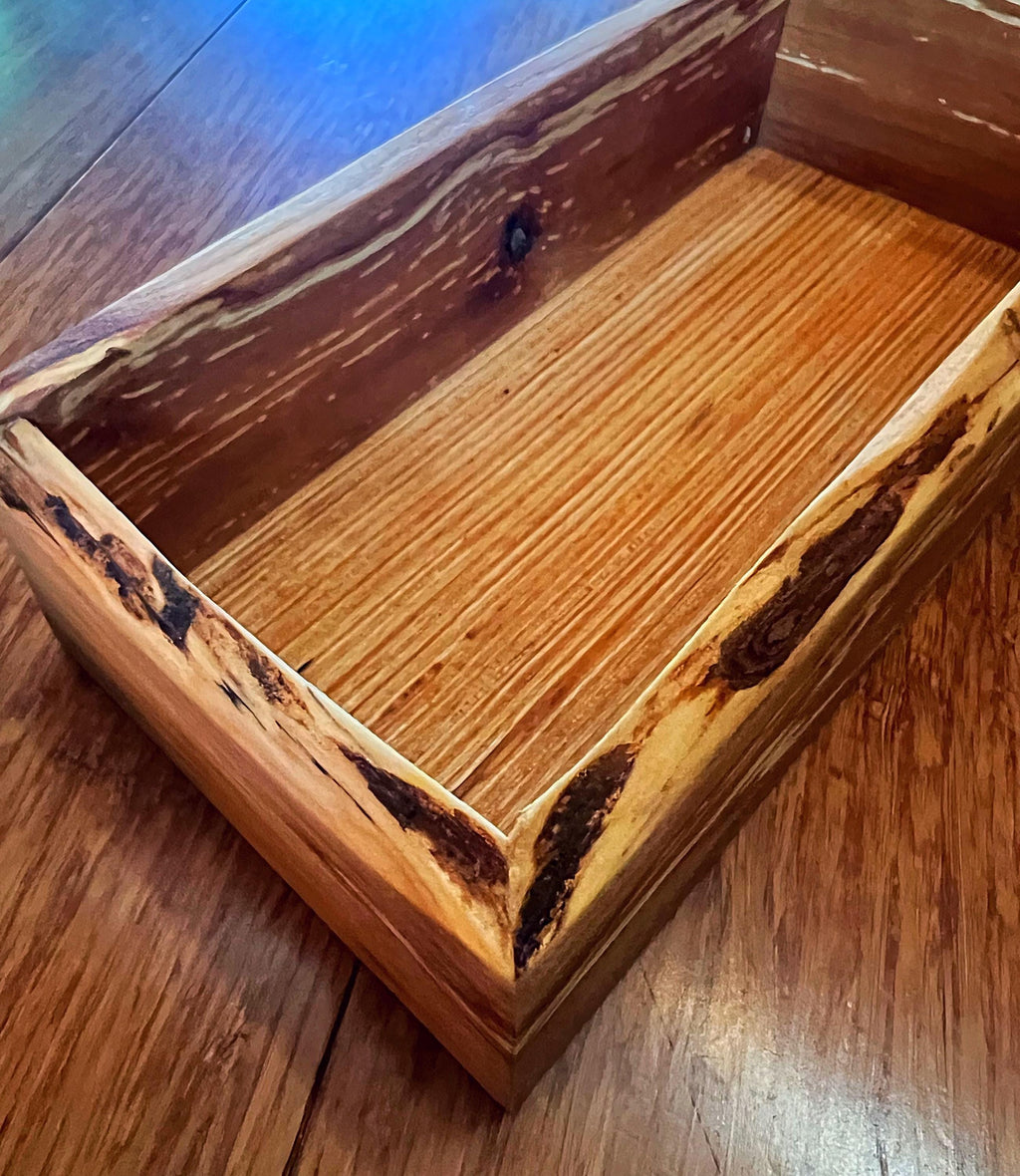 Rustic Live-Edge Jewelry Tray | Apple Wood Ring Dish | Handmade Wooden Catchall for Keepsakes