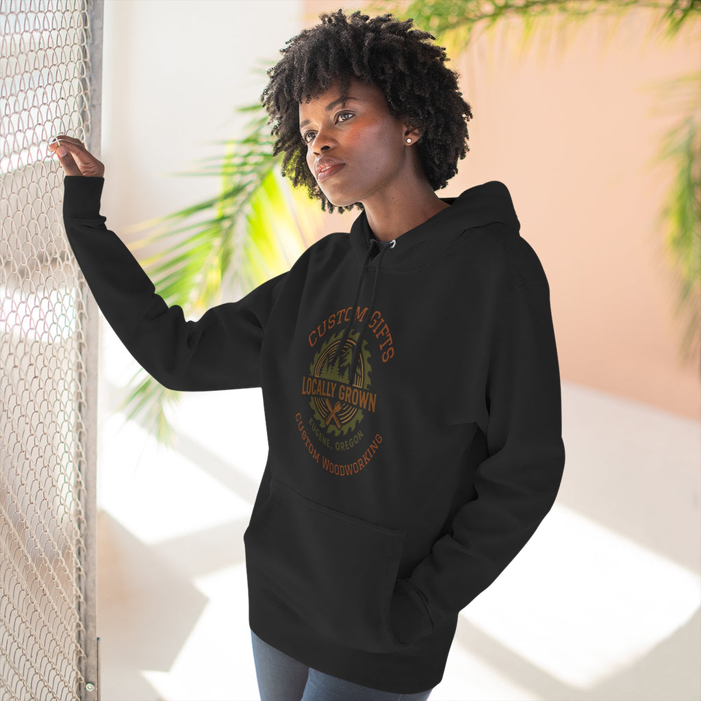 Locally Grown Gifts Branded Three-Panel Fleece Hoodie