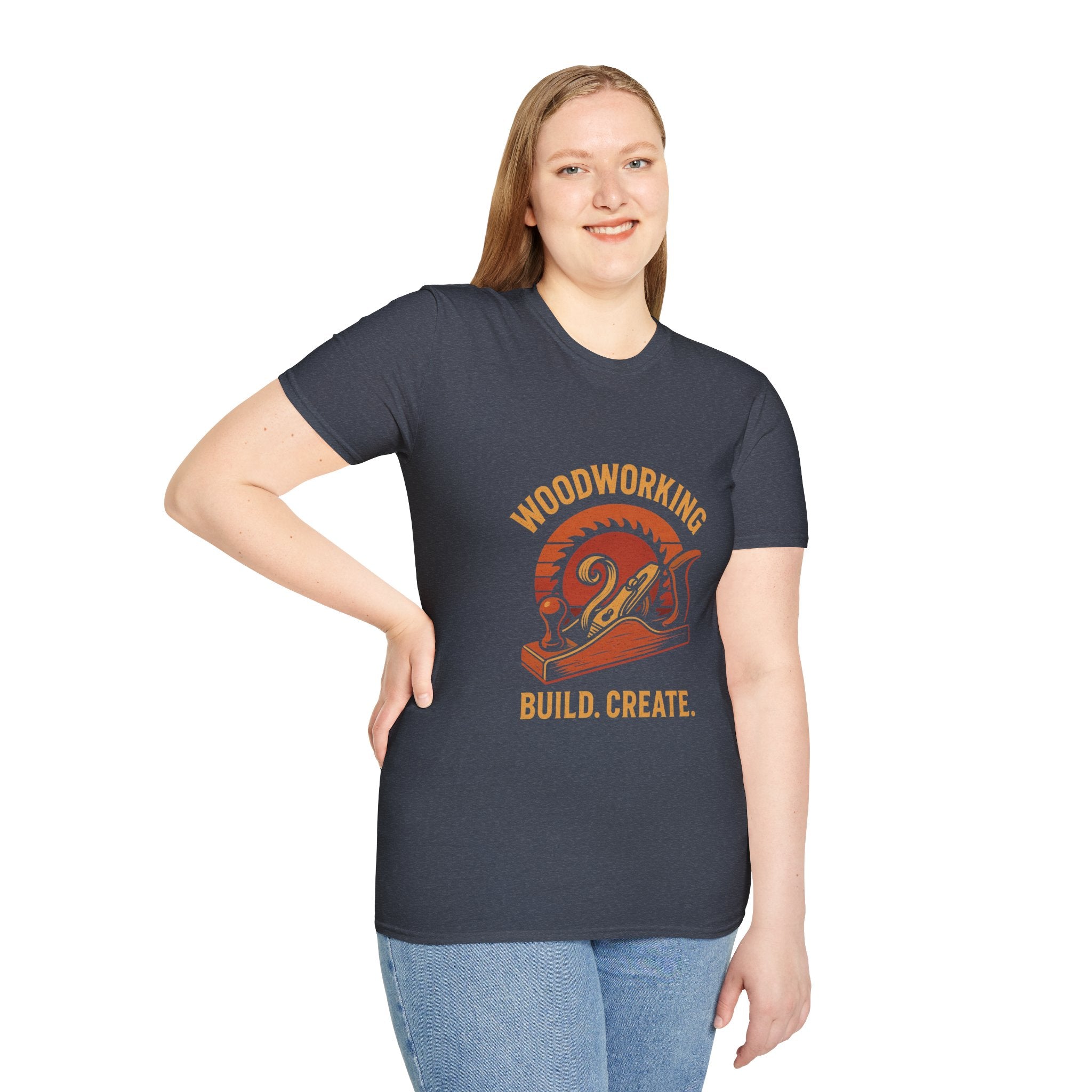 Woodworking...Build Create Unisex Softstyle T-Shirt
