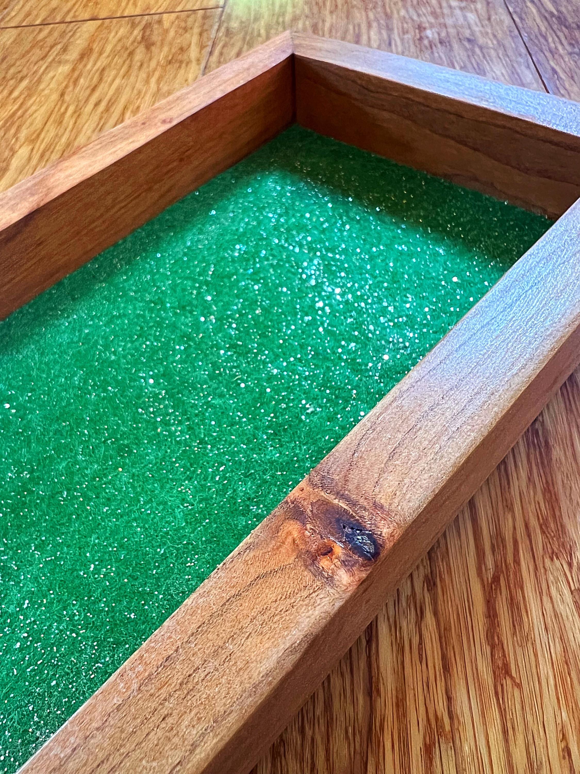 Purple Plum Wood Jewelry Tray | Handmade Wooden Ring Dish | Rustic Catchall with Felt Lining