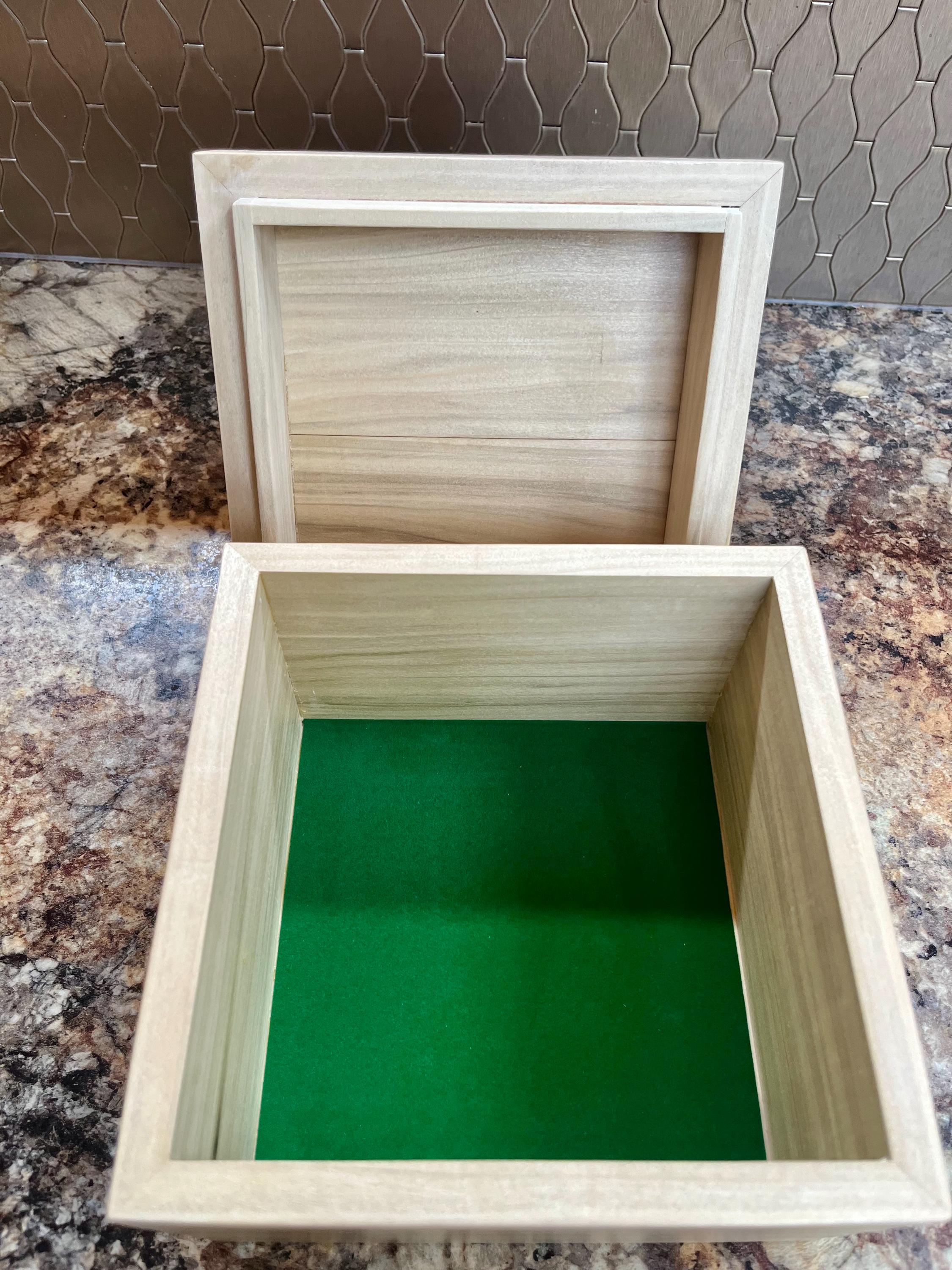 Rustic Poplar Storage Box: Salvaged Wood Keepsake Box with Mahogany Accents