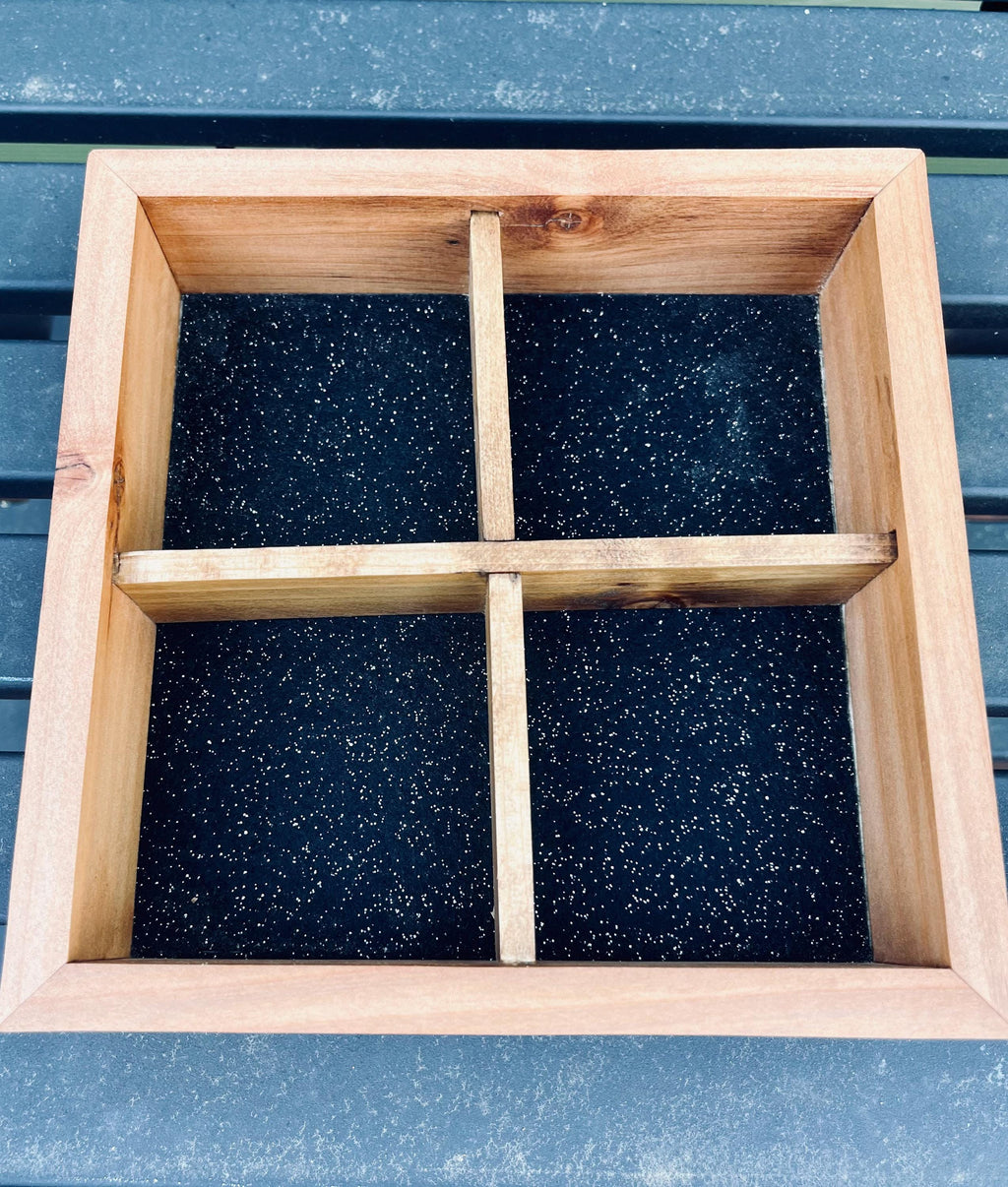 Reclaimed Cherry Wood Jewelry Box: Vintage Handle, Cedar Dividers