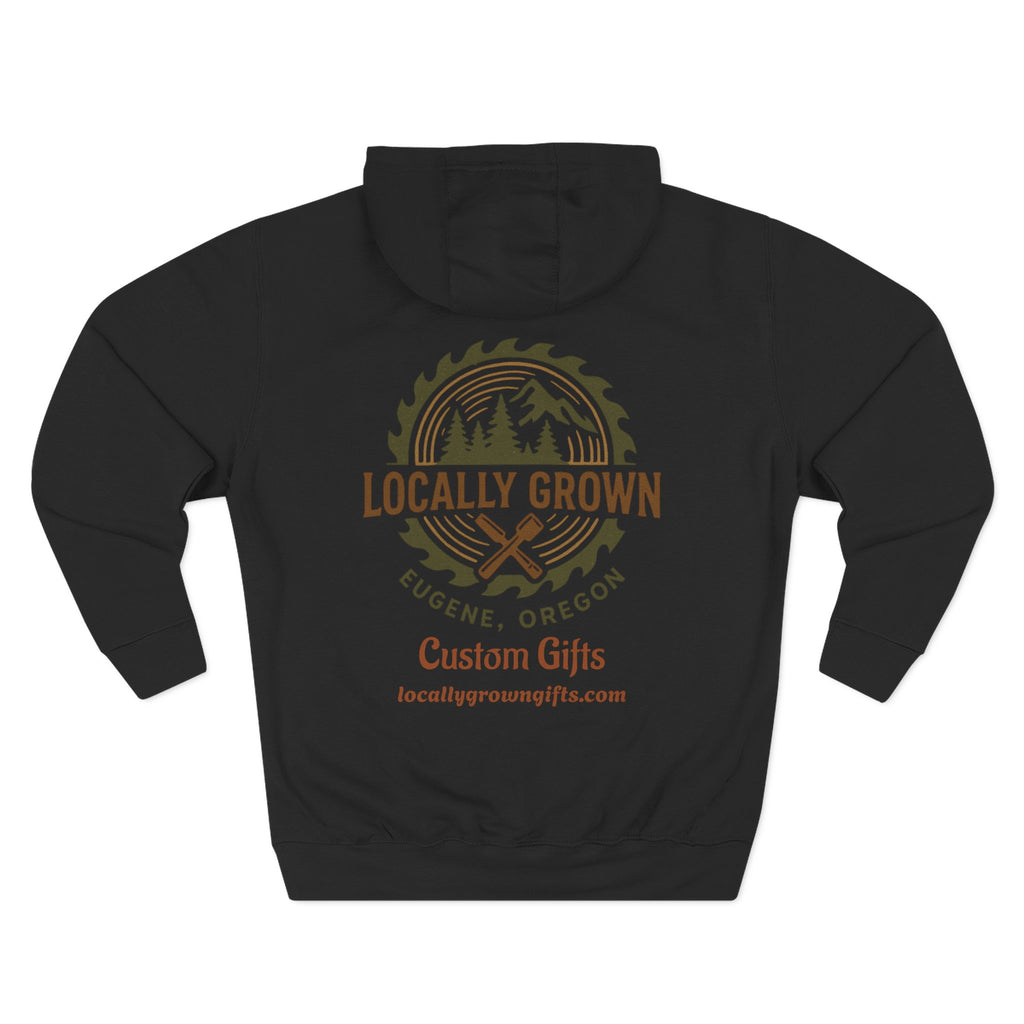 Locally Grown Gifts Branded Three-Panel Fleece Hoodie