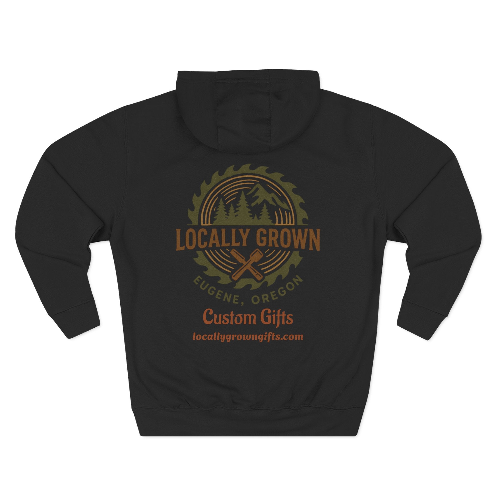 Locally Grown Gifts Branded Three-Panel Fleece Hoodie