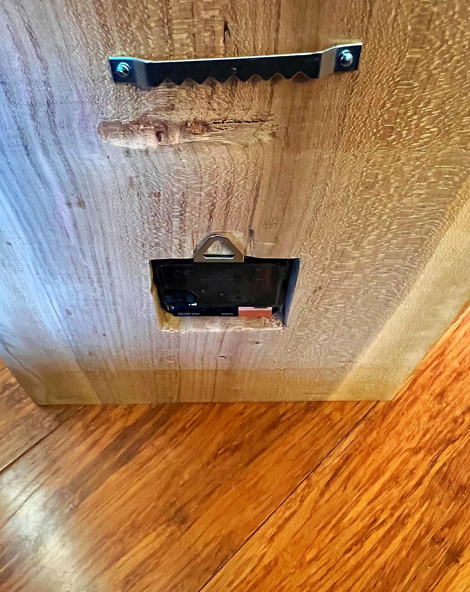 Handmade Live-Edge Plum Wood Clock: Rustic Zebrawood Accent Wall Decor