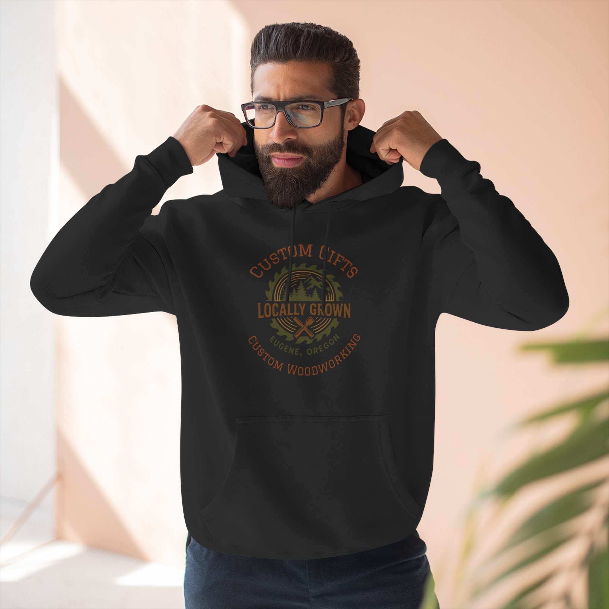 Locally Grown Gifts Branded Three-Panel Fleece Hoodie