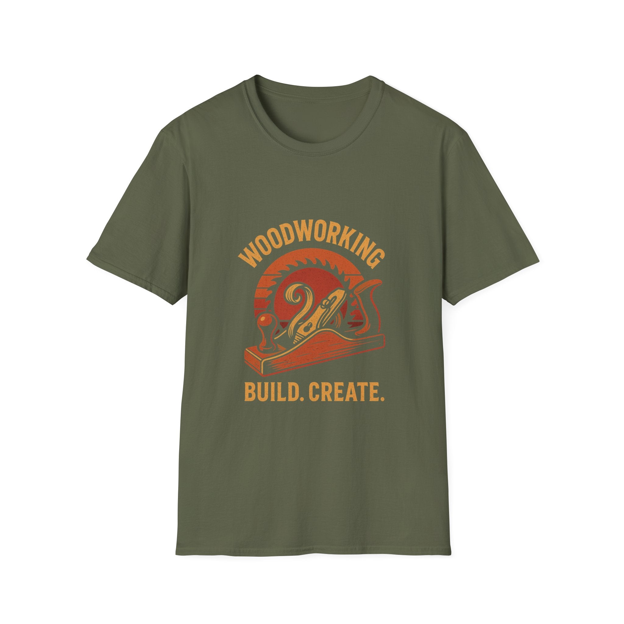 Woodworking...Build Create Unisex Softstyle T-Shirt