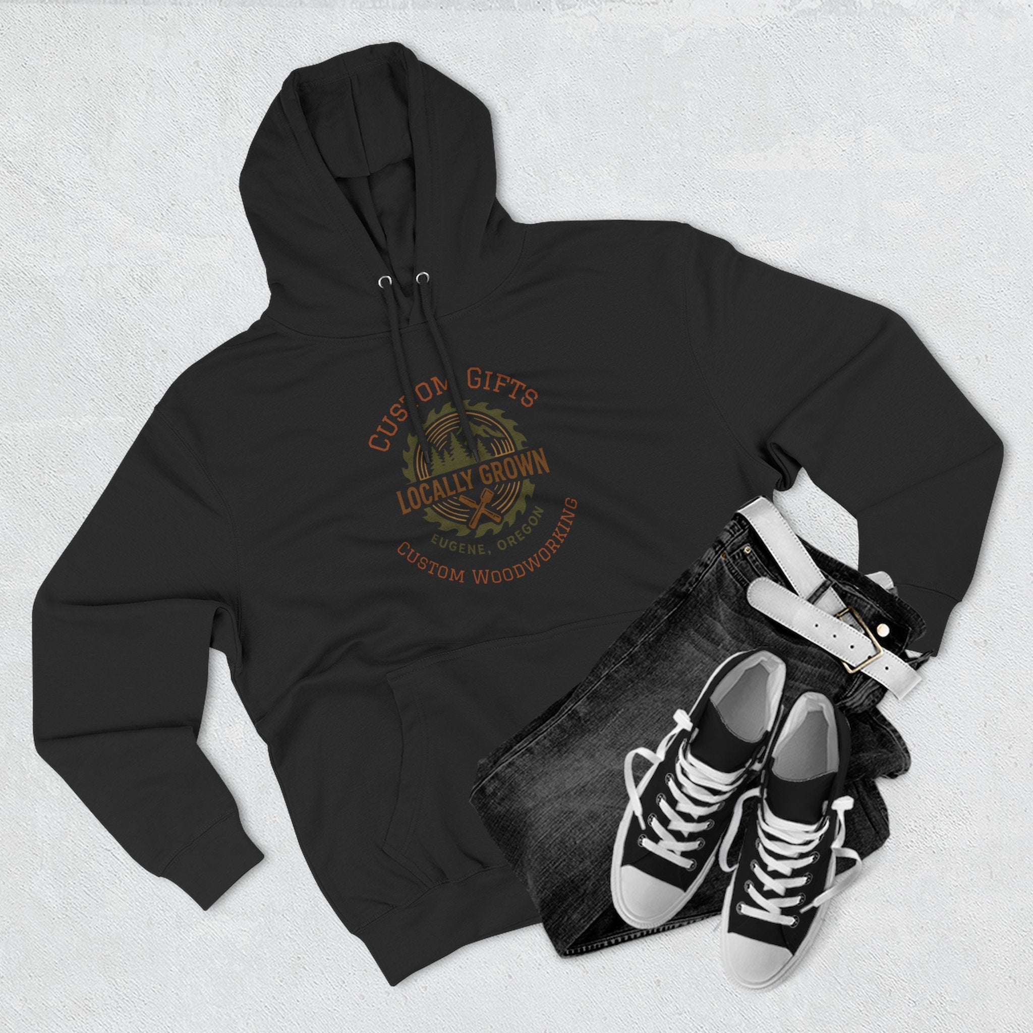 Locally Grown Gifts Branded Three-Panel Fleece Hoodie