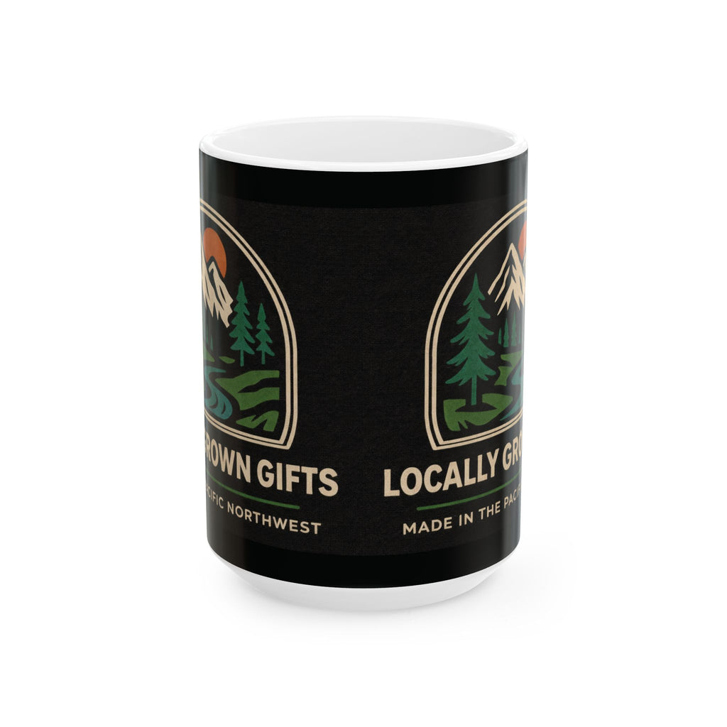 Locally Grown Gifts Branded Ceramic Mug, (15oz)
