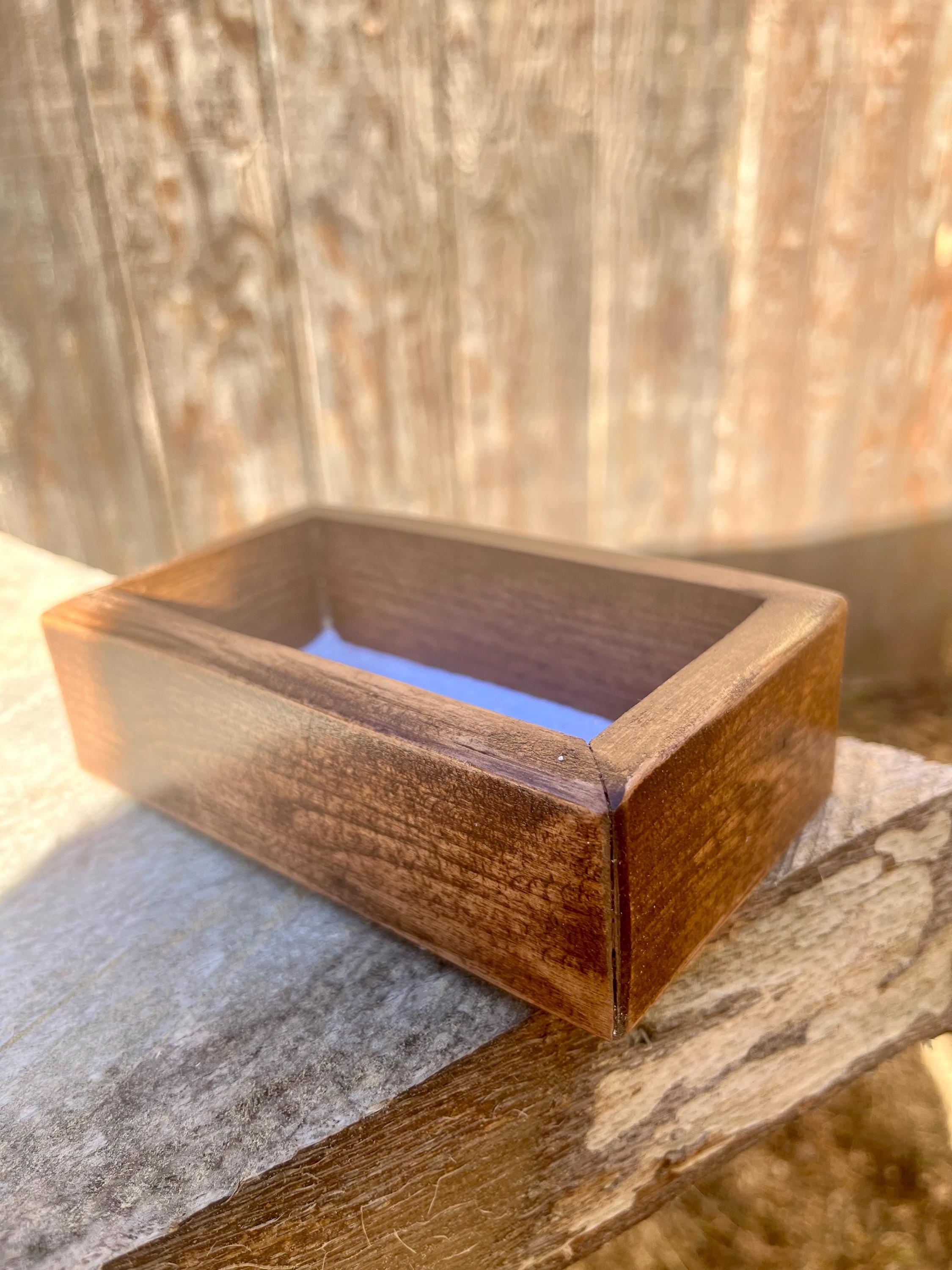 Handmade Purple Plum Wood Ring Tray | Live-Edge Trinket Dish
