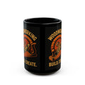 Woodworking Mug: 15oz Black Ceramic Coffee Cup - Locally Grown Gifts 1