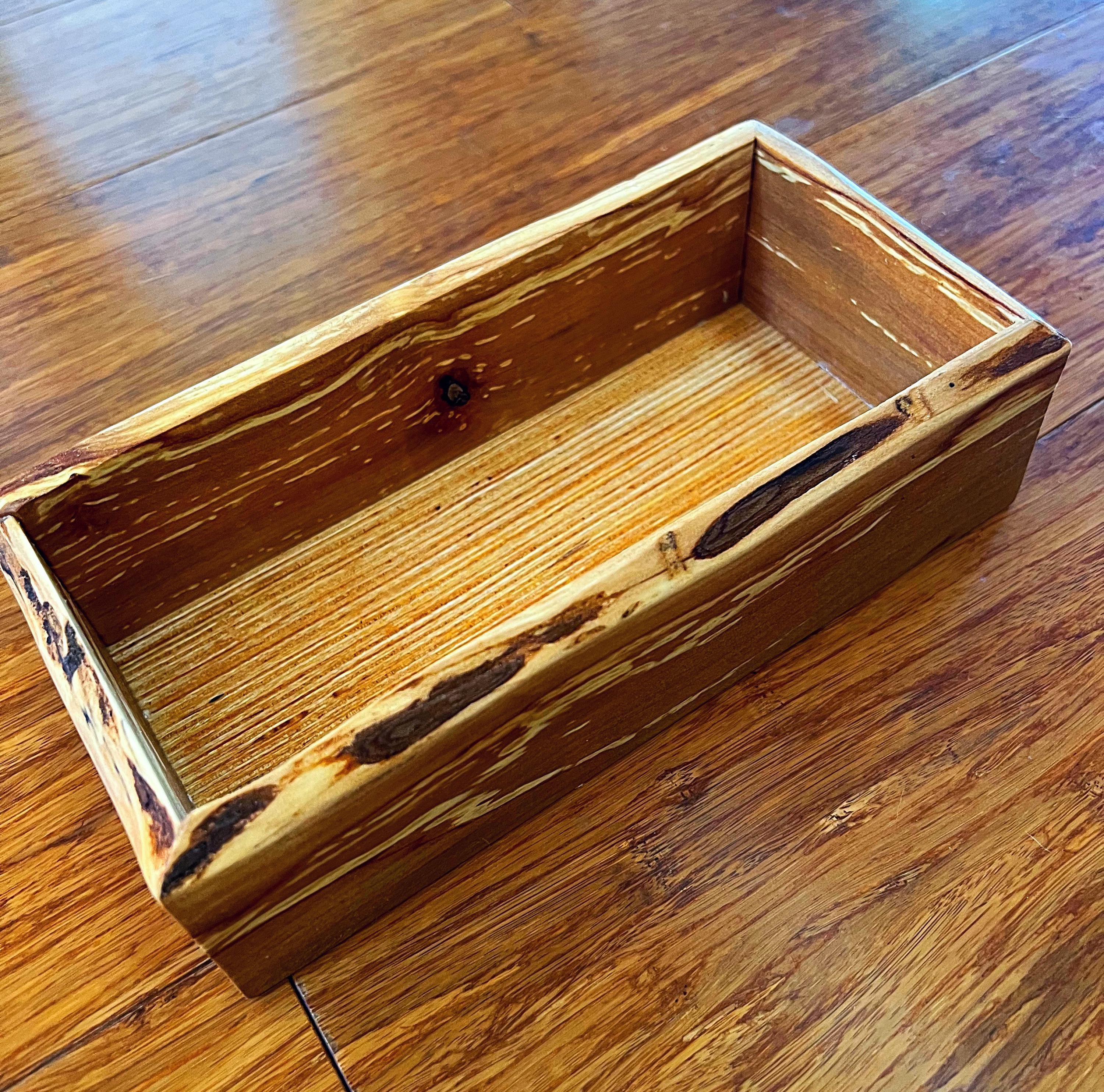 Rustic Live-Edge Jewelry Tray | Apple Wood Ring Dish | Handmade Wooden Catchall for Keepsakes