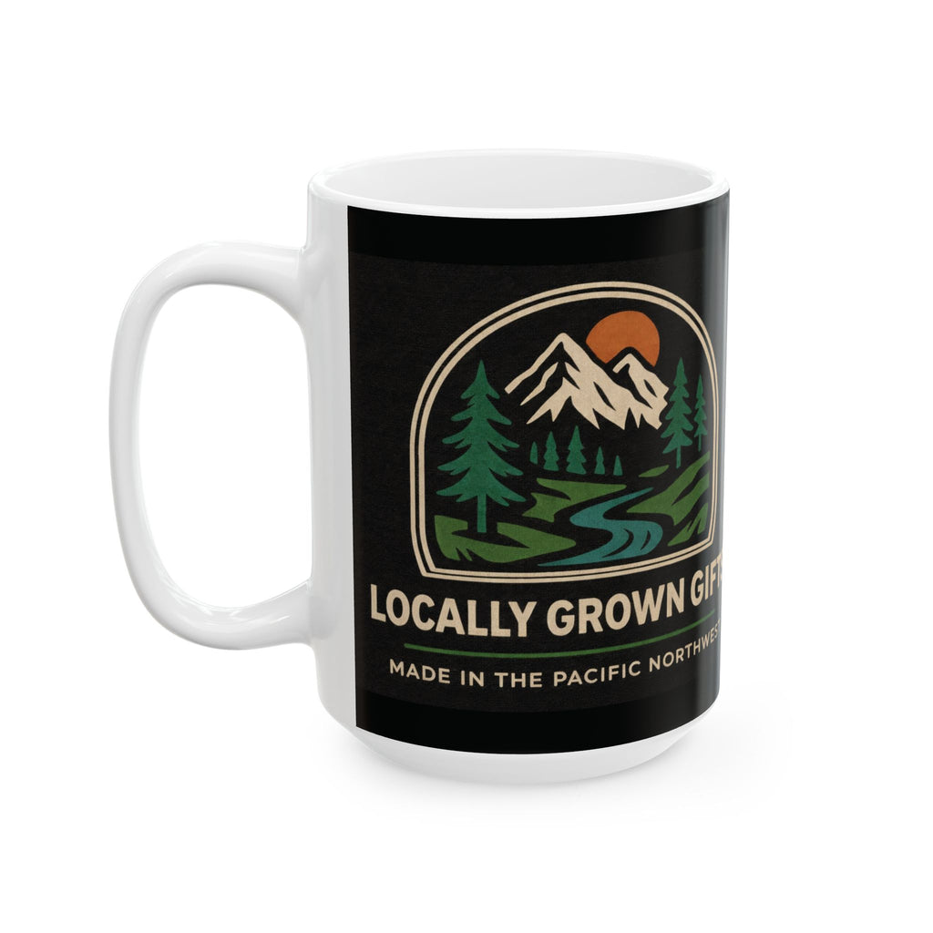 Locally Grown Gifts Branded Ceramic Mug, (15oz)