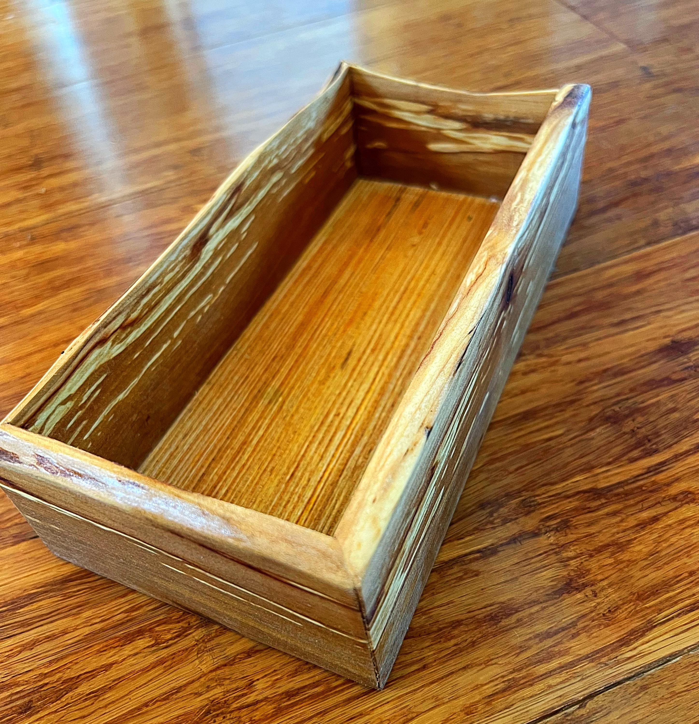 Rustic Live-Edge Jewelry Tray | Apple Wood Ring Dish | Handmade Wooden Catchall for Keepsakes