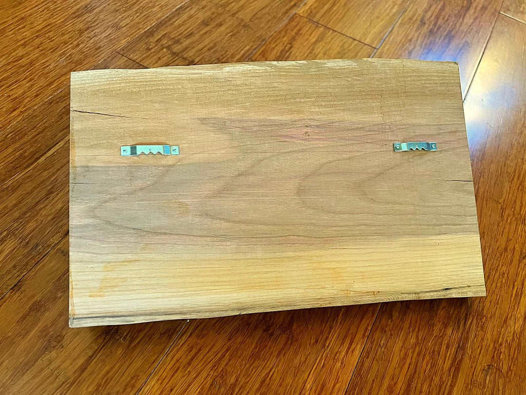 Live-Edge Apple Wood Coat Rack: Rustic Iron Hooks, Handmade