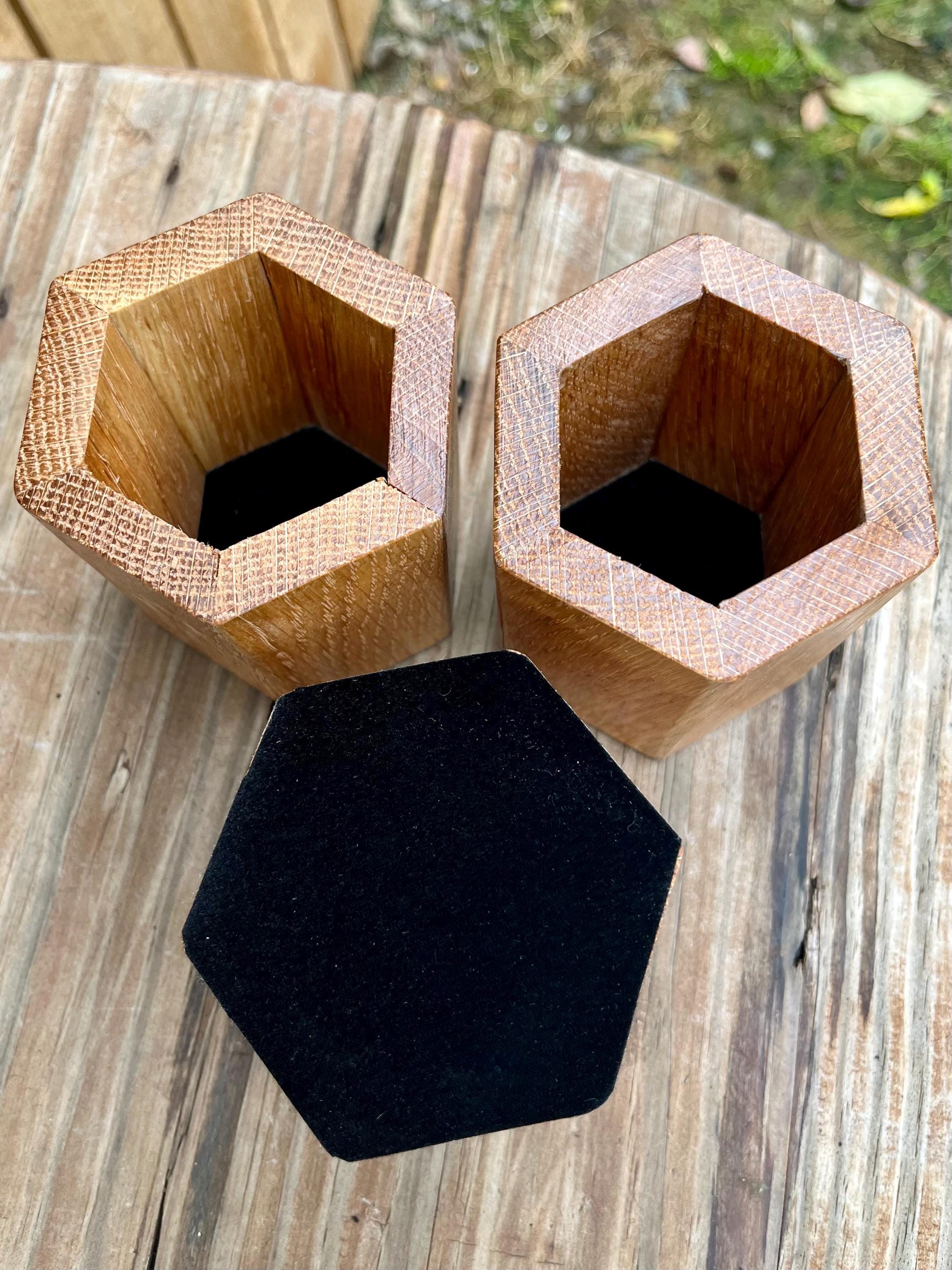 Handmade Reclaimed Oak Pen Holder | Rustic Desk Organizer