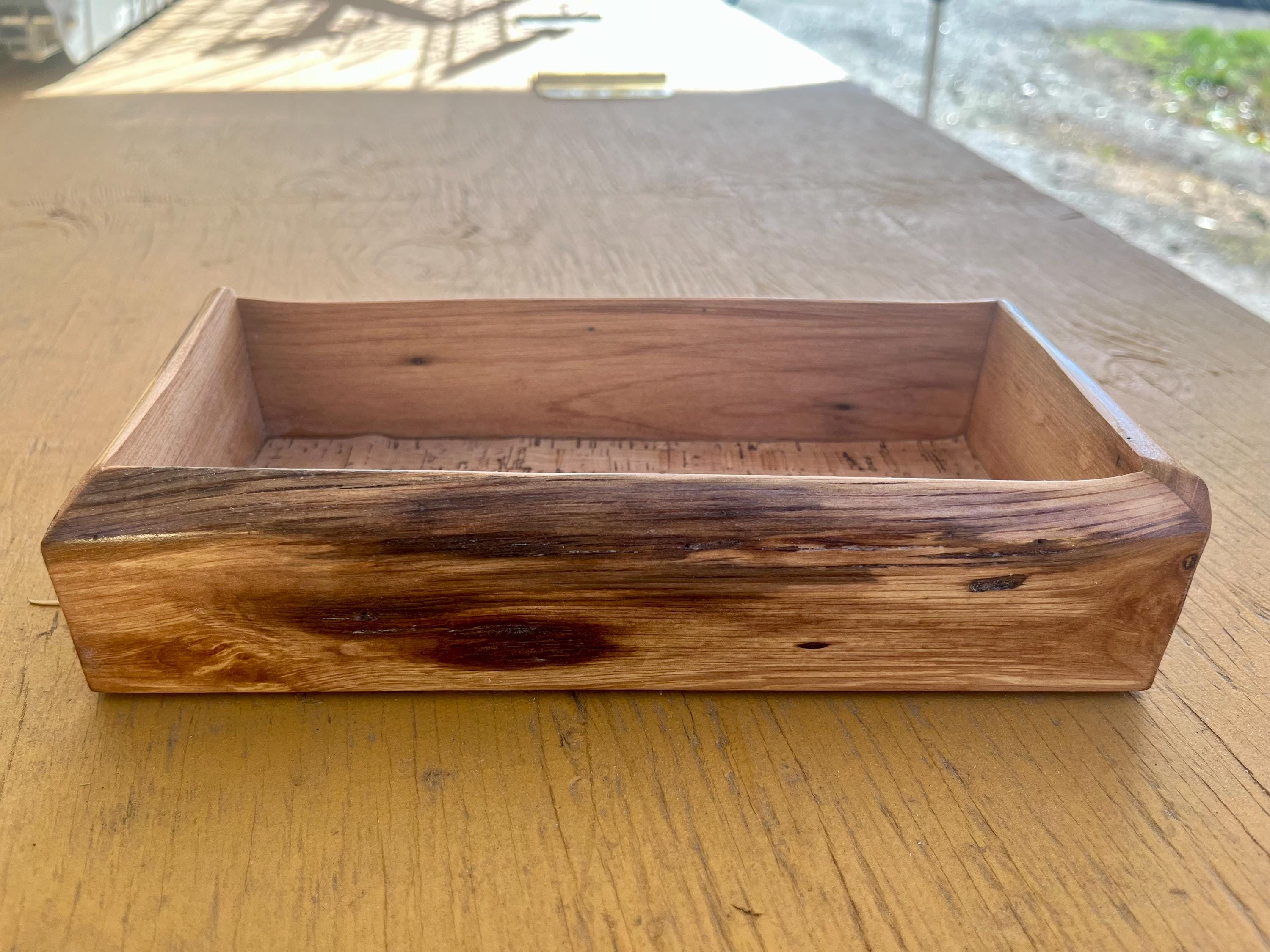 Live Edge Purple Plum Wood Jewelry Tray | Handmade Rustic Decor