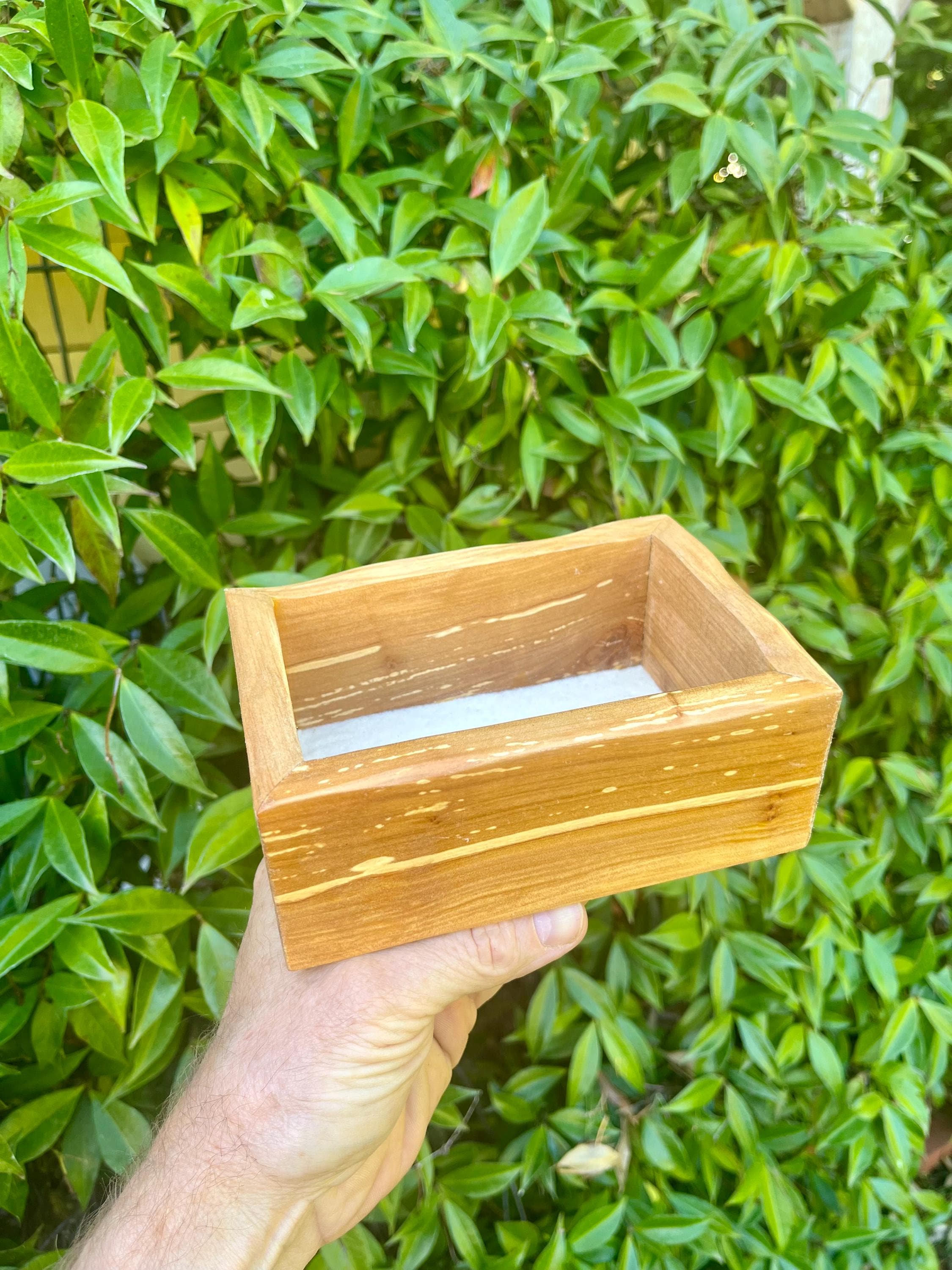 Handmade Apple Wood Keepsake Box | Live-Edge Ring Box