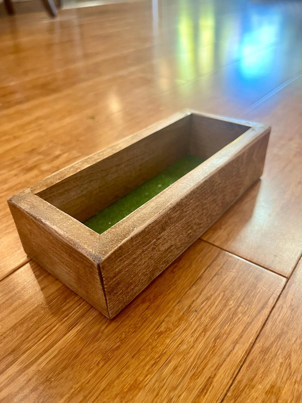 Handmade Plum Wood Jewelry Tray | Live-Edge with Green Felt