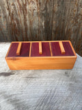 Reclaimed Cherry & Purpleheart Box | Handmade Jewelry Storage, Desk Organizer