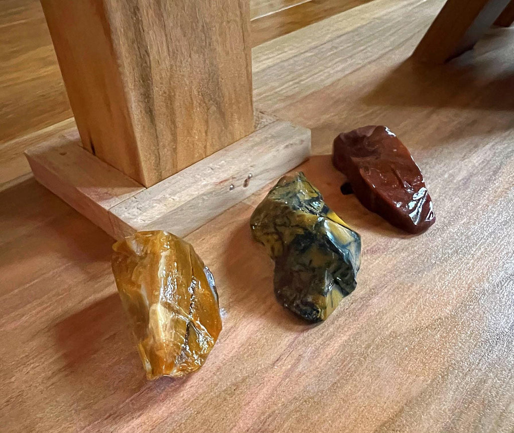 Handcrafted Plum Wood Headphone Stand with Phone & Pen Holder