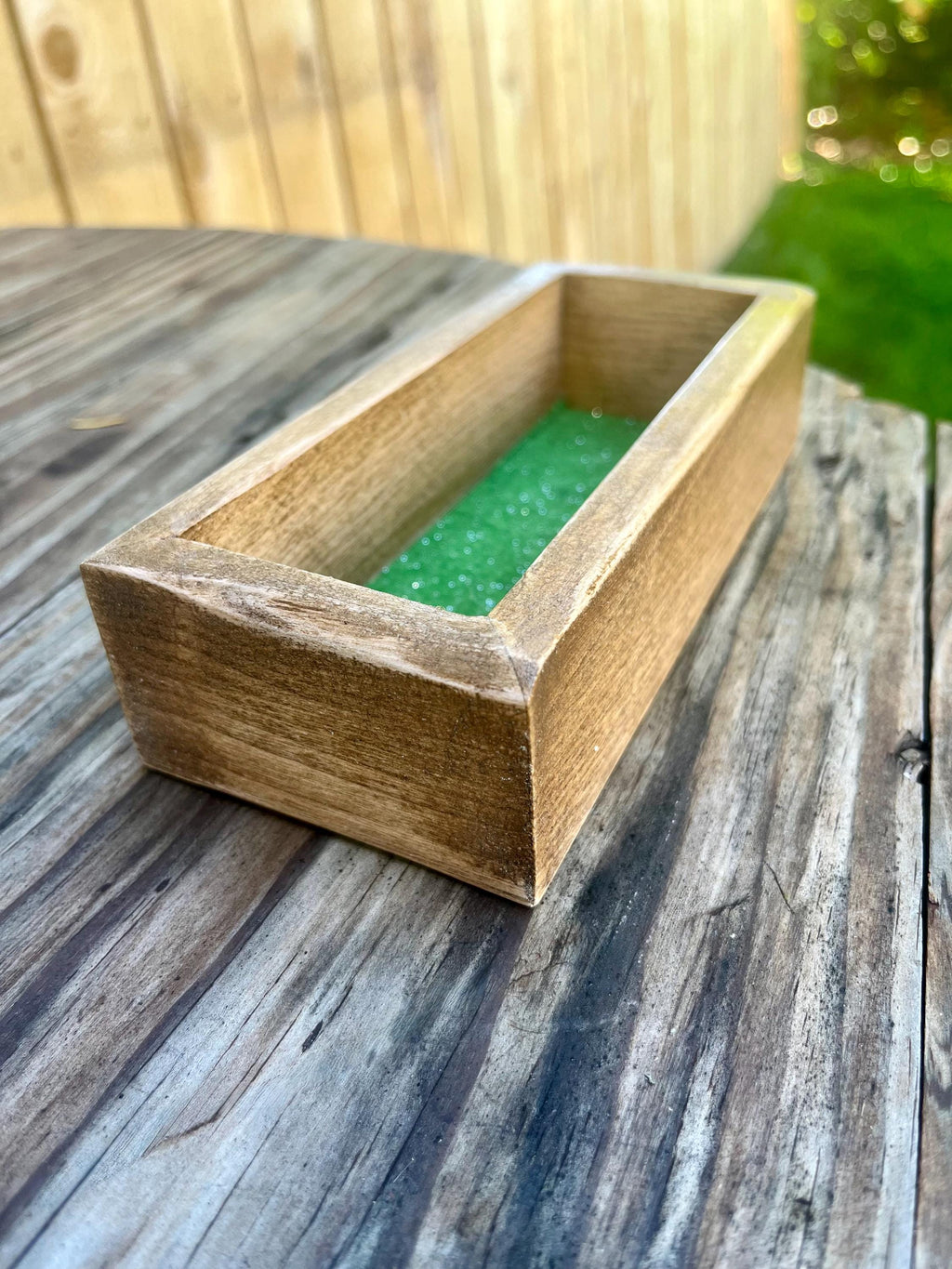 Handmade Plum Wood Jewelry Tray | Live-Edge with Green Felt