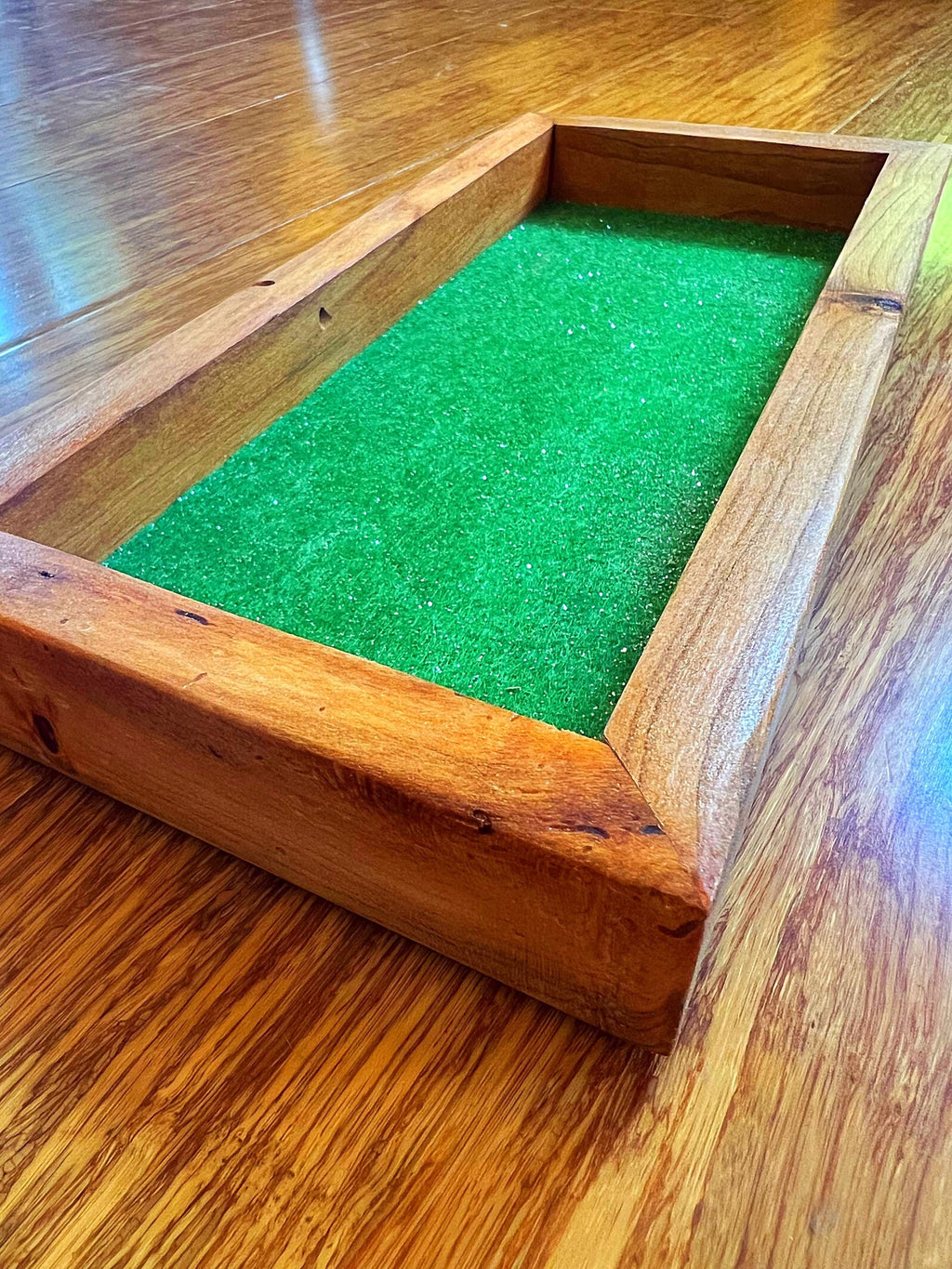 Purple Plum Wood Jewelry Tray | Handmade Wooden Ring Dish | Rustic Catchall with Felt Lining