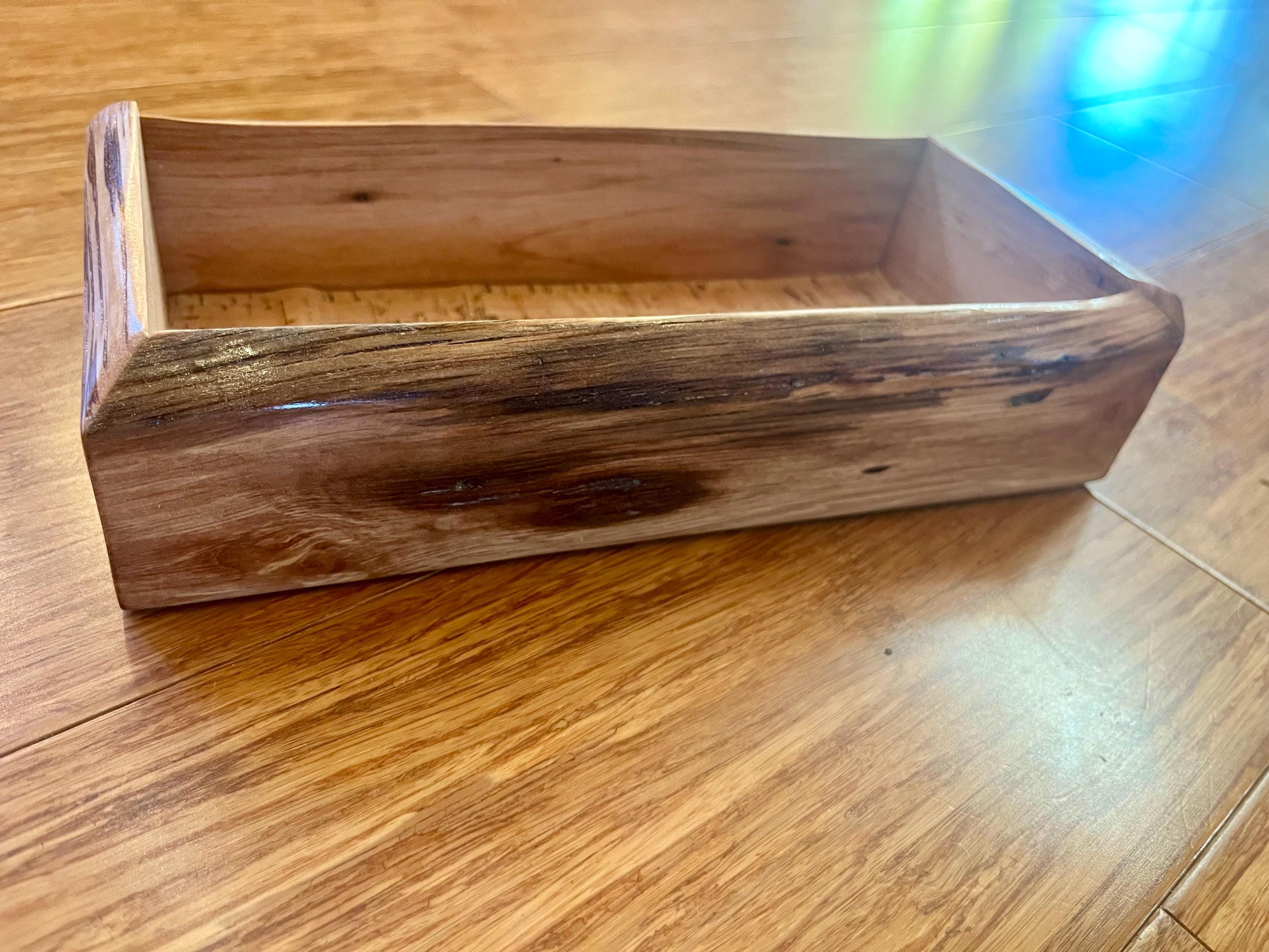 Live Edge Purple Plum Wood Jewelry Tray | Handmade Rustic Decor