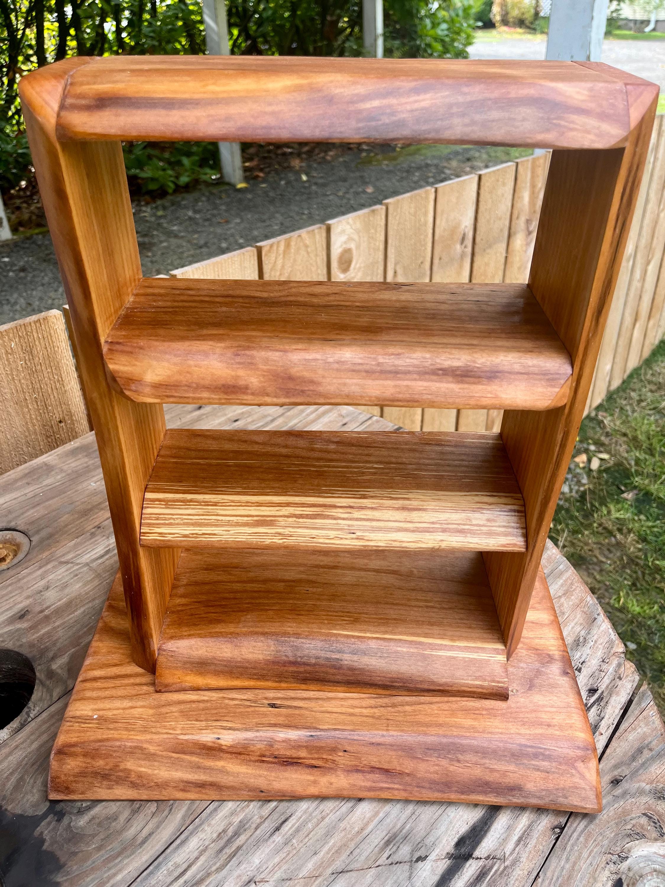 Live-Edge Alder Wood Shelf | Handmade Rustic Desk or Wall Decor