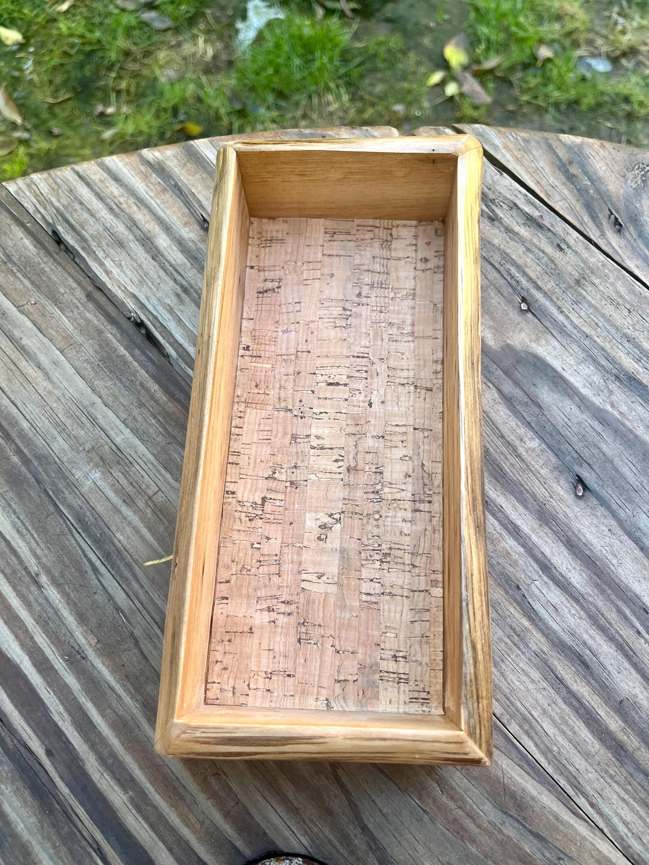 Live Edge Purple Plum Wood Jewelry Tray | Handmade Rustic Decor