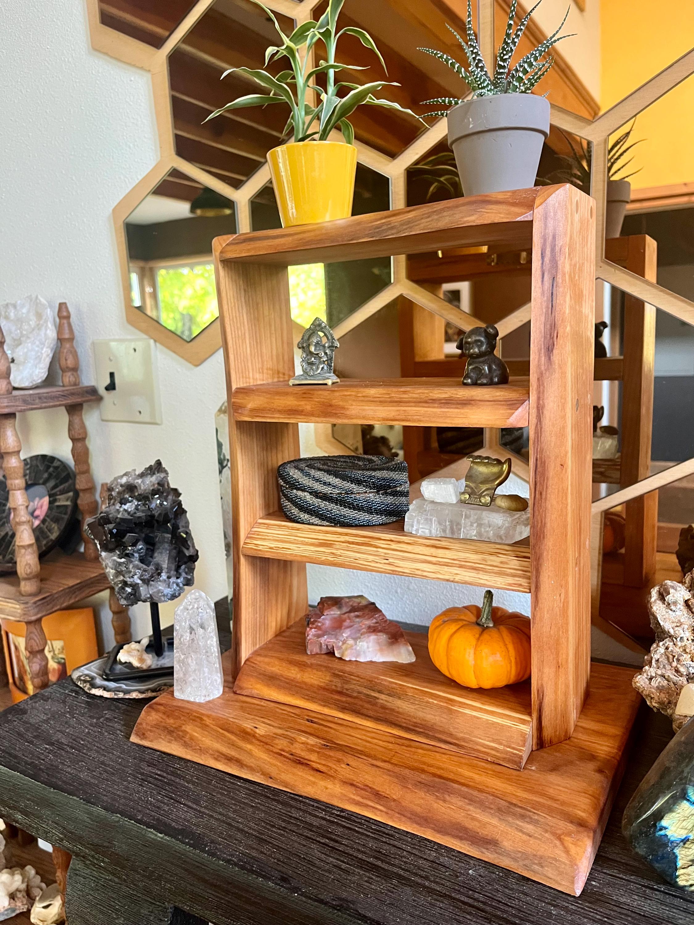 Live-Edge Alder Wood Shelf | Handmade Rustic Desk or Wall Decor