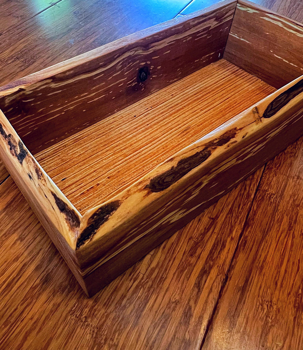 Rustic Live-Edge Jewelry Tray | Apple Wood Ring Dish | Handmade Wooden Catchall for Keepsakes