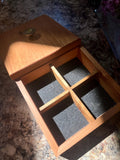 Reclaimed Cherry Wood Jewelry Box: Vintage Handle, Cedar Dividers