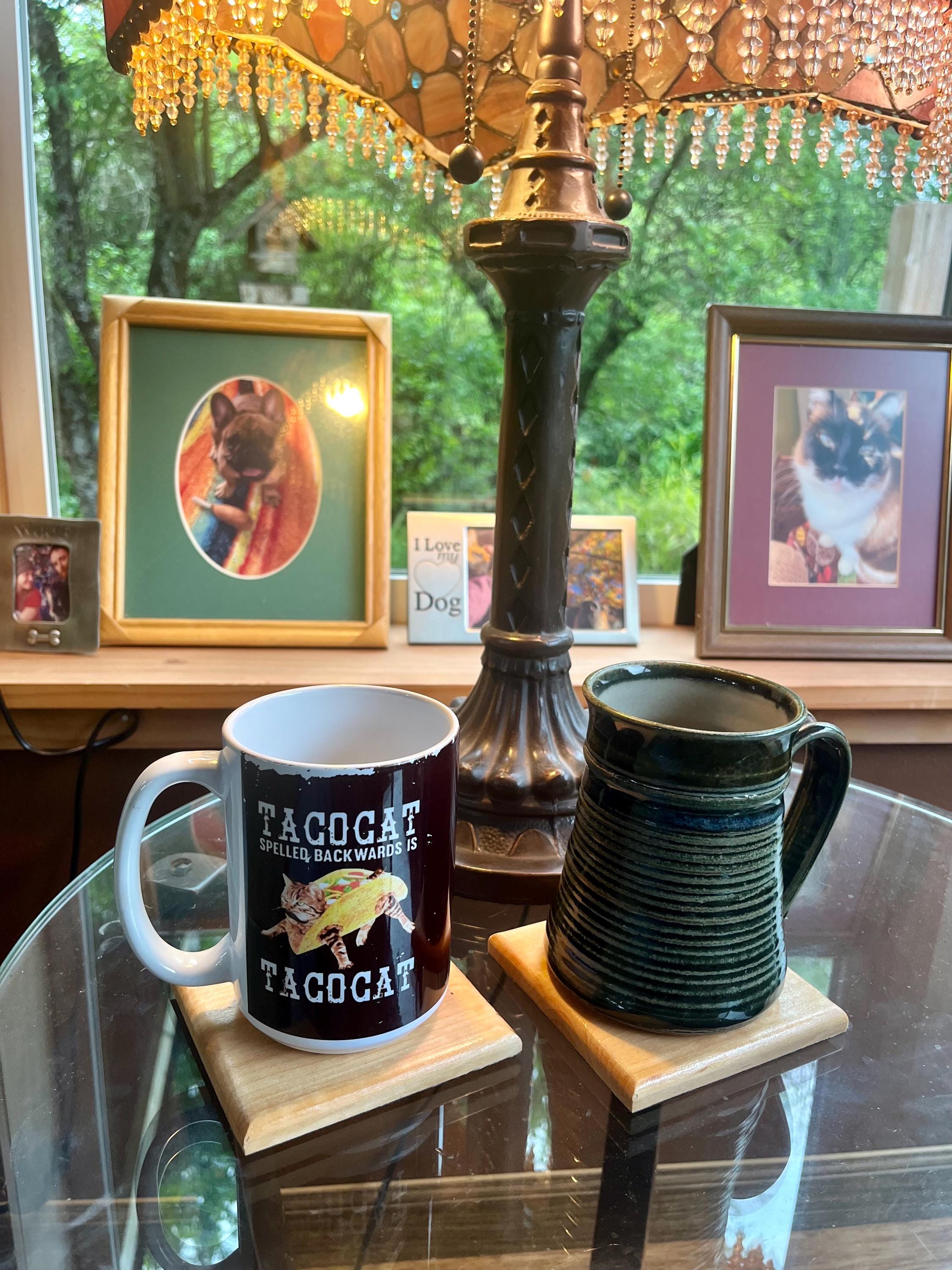 Apple Wood Coasters (Set of 6): Oregon Grown, Felt Backed