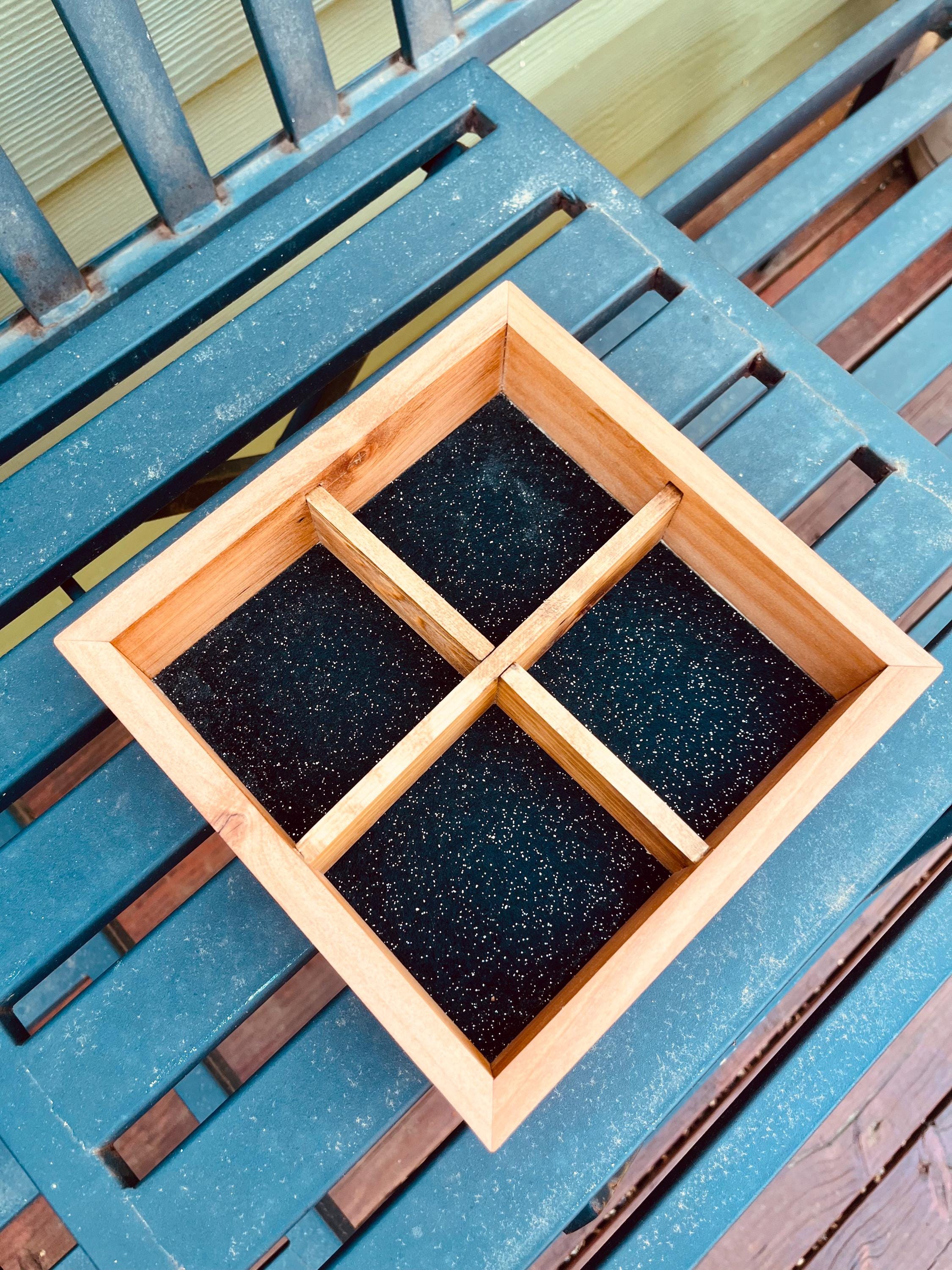 Reclaimed Cherry Wood Jewelry Box: Vintage Handle, Cedar Dividers