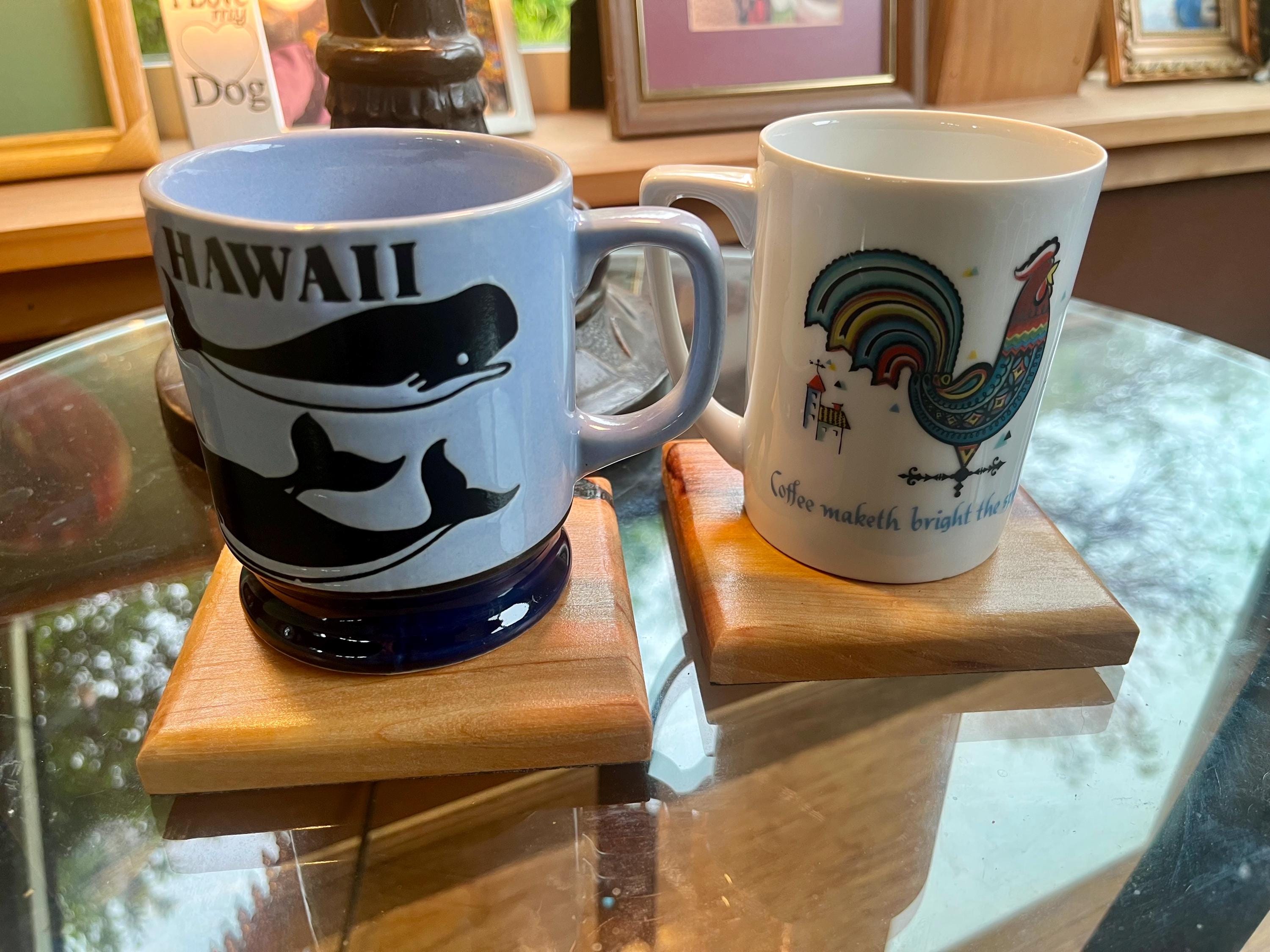 Apple Wood Coasters: Oregon Grown, Felt Backed, Set of 6