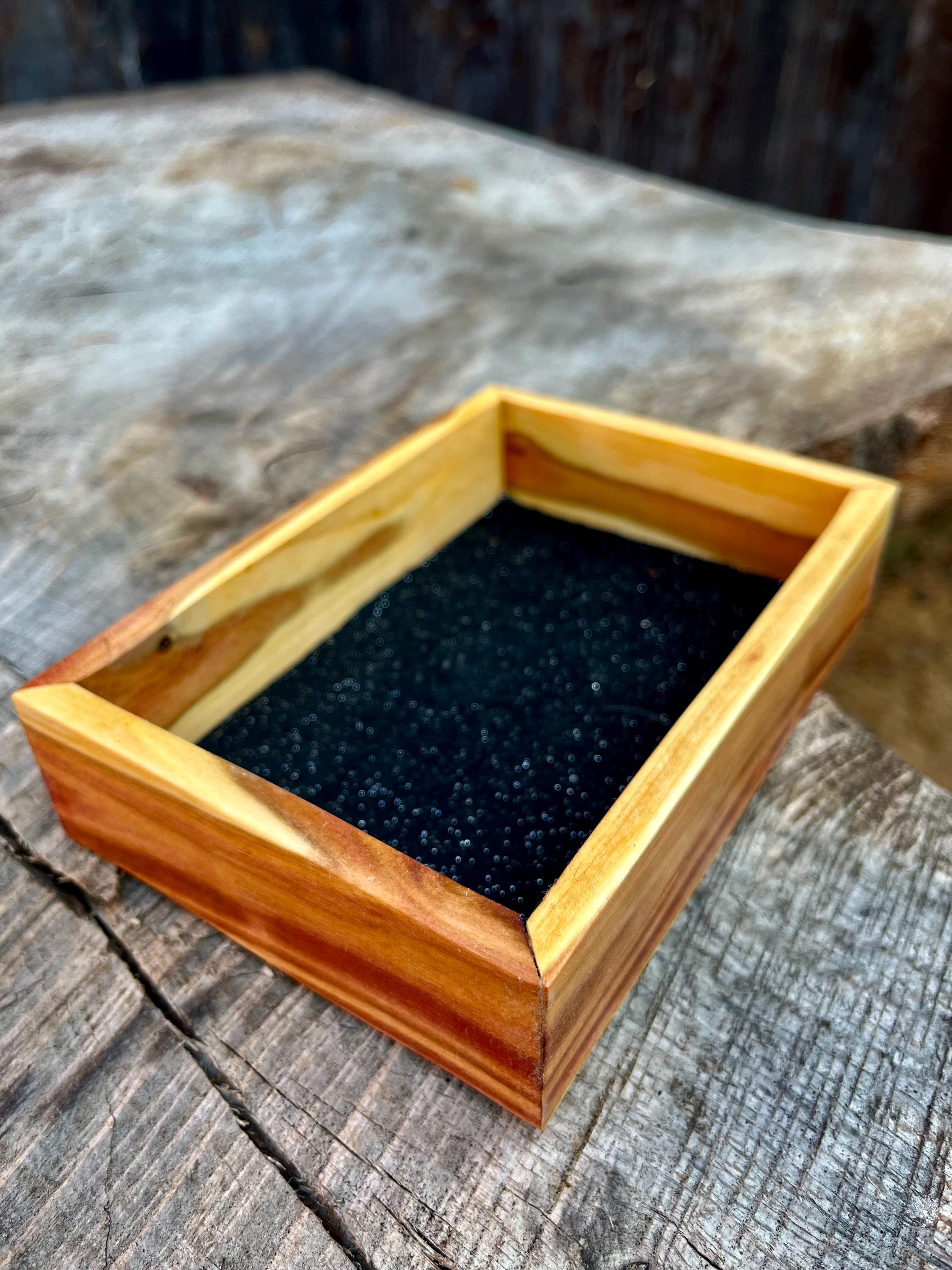 Live-Edge Yellow Plum Wood Jewelry Tray: Handmade Wooden Catchall