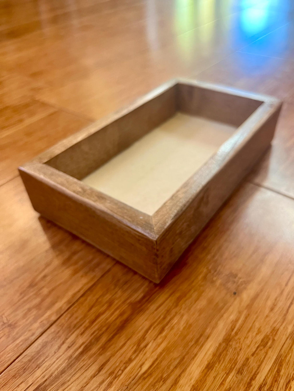 Handcrafted Plum Wood Jewelry Tray | Live-Edge, Felt-Lined Catchall