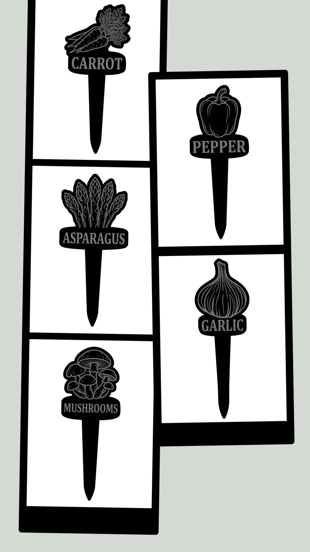 Handcrafted Engraved Wooden Garden Markers