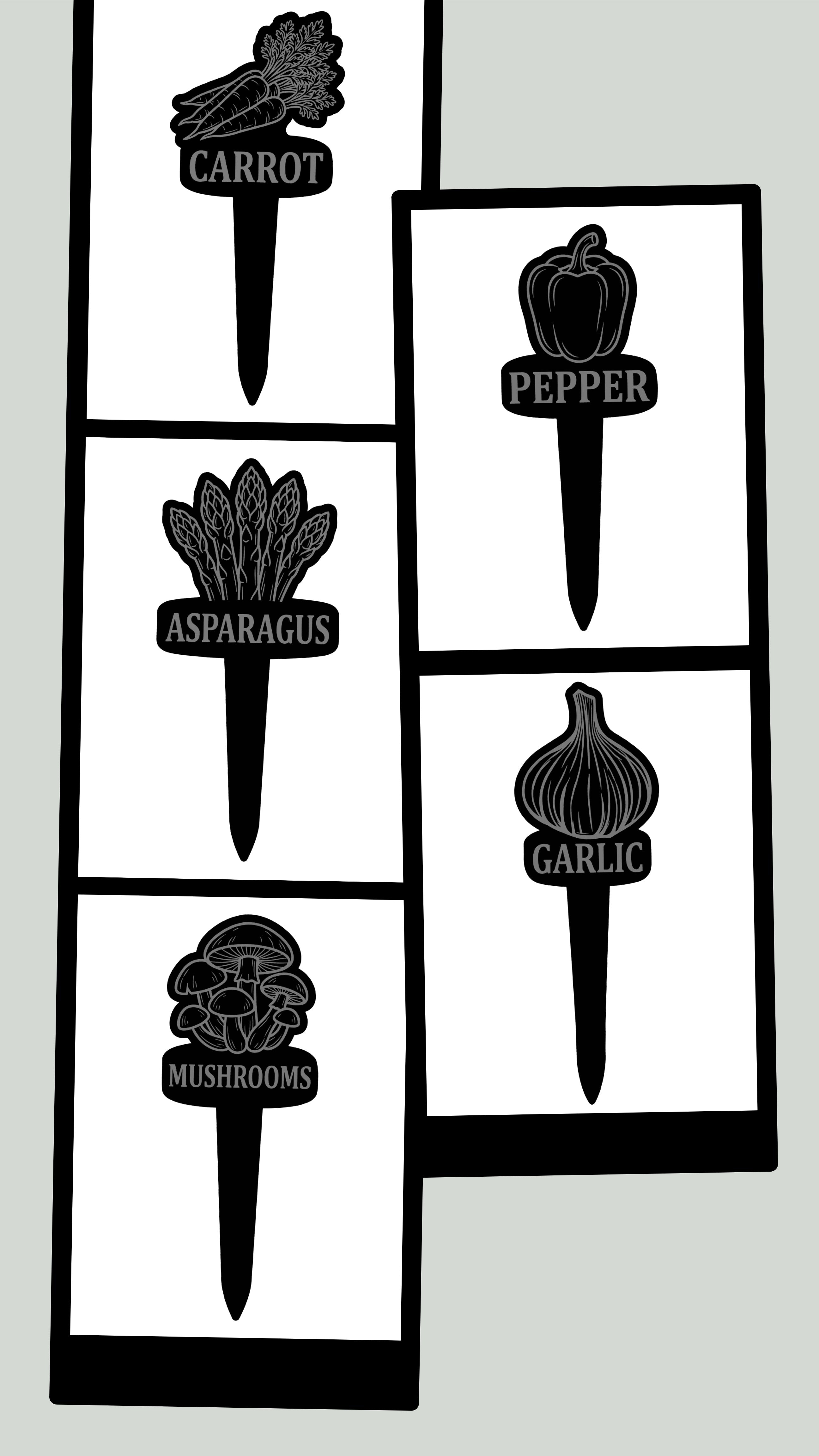 Handcrafted Engraved Wooden Garden Markers