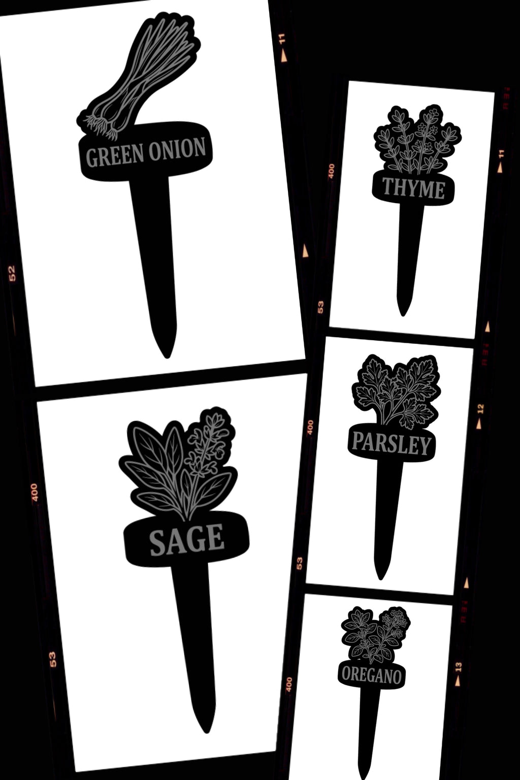 Handcrafted Engraved Wooden Garden Markers