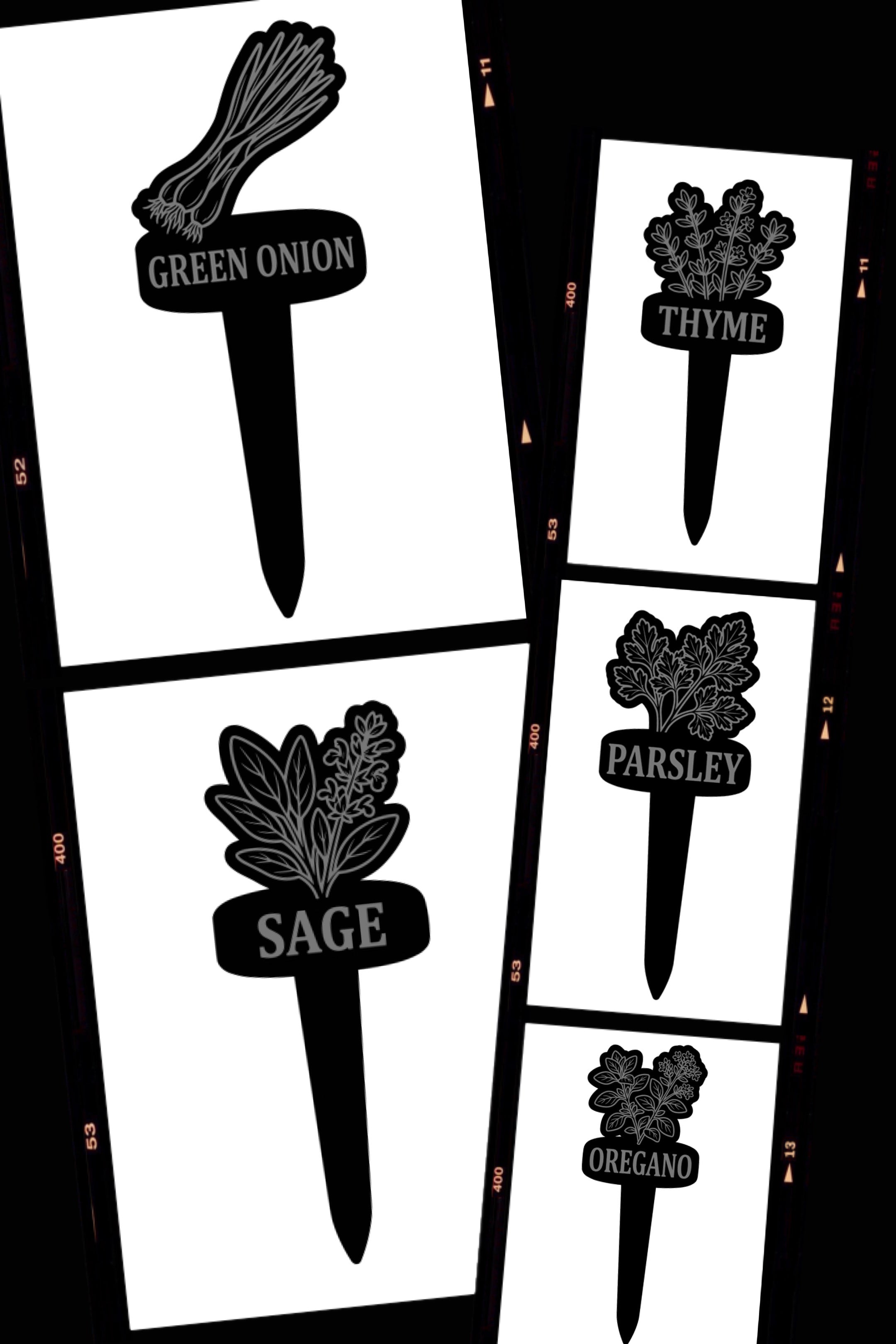 Handcrafted Engraved Wooden Garden Markers