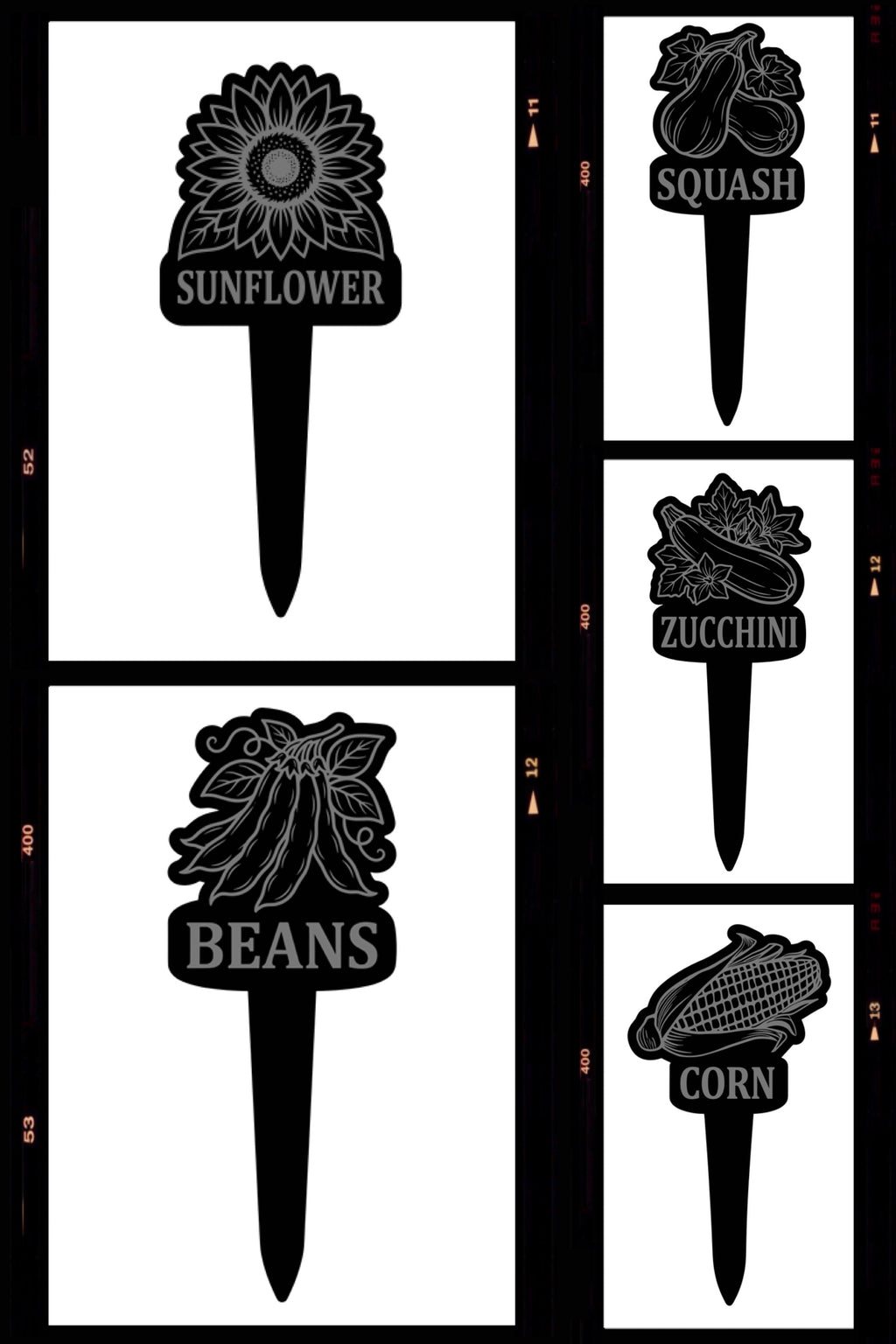 Handcrafted Engraved Wooden Garden Markers