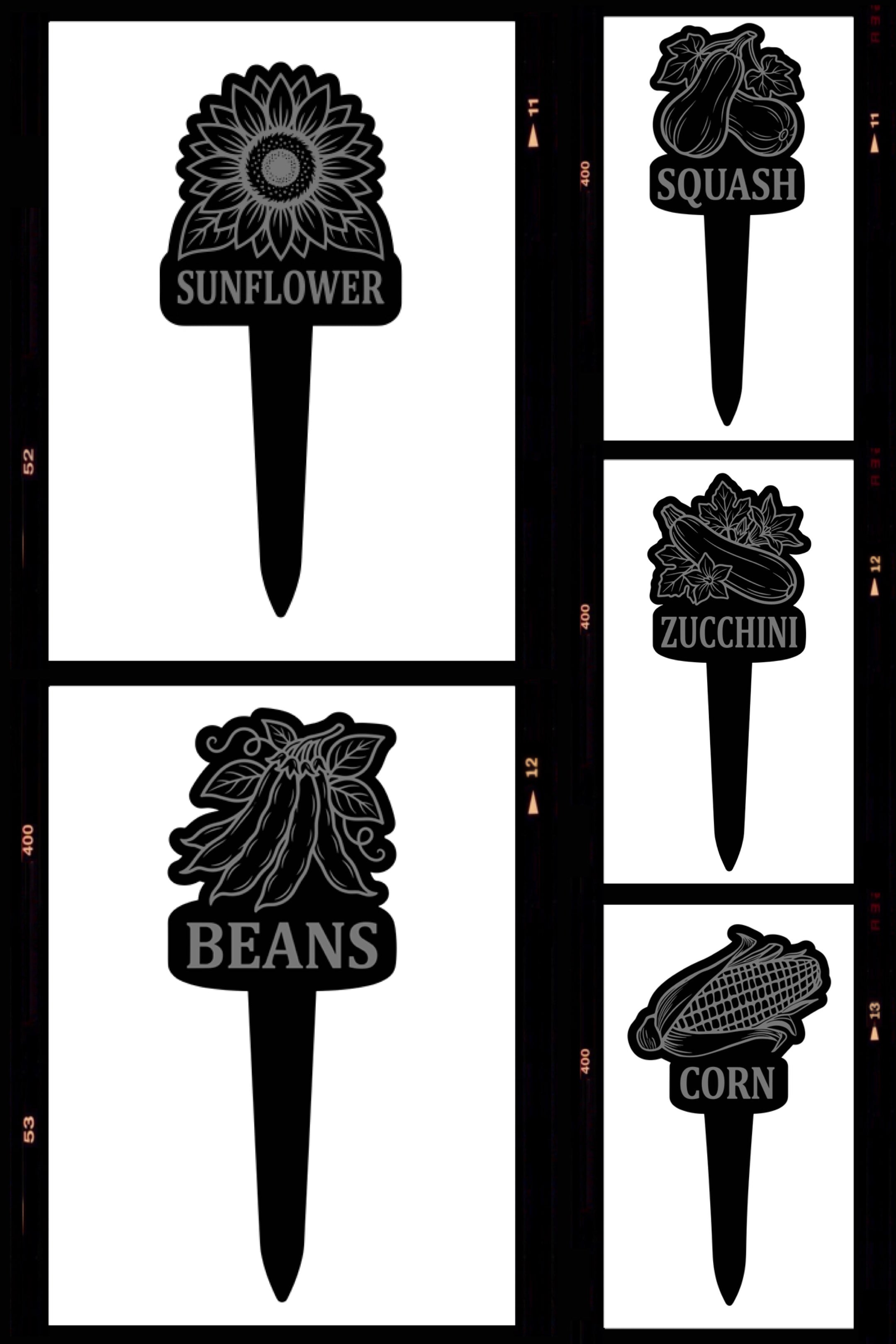 Handcrafted Engraved Wooden Garden Markers
